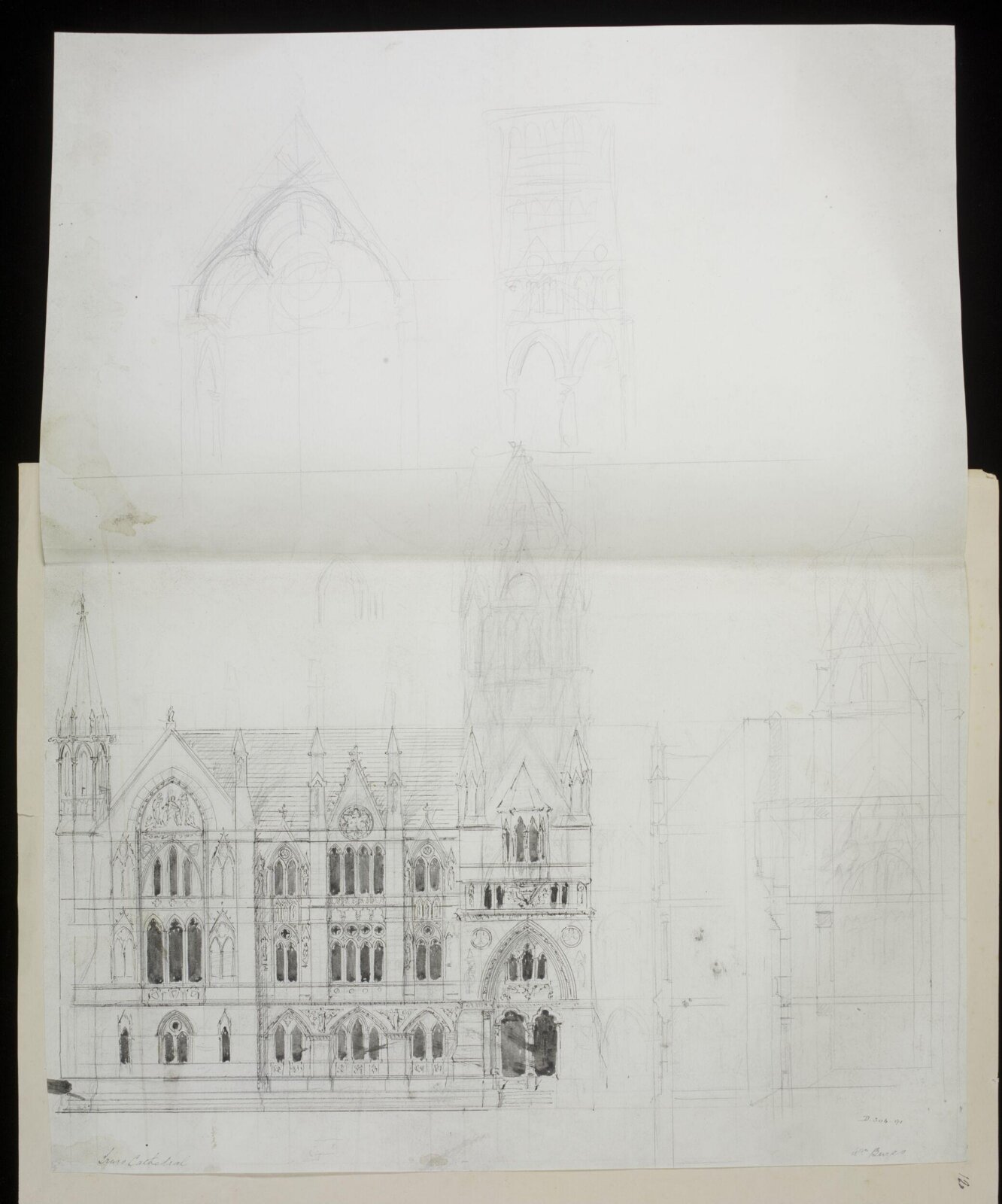 Drawing, William Burges, ca. 1878