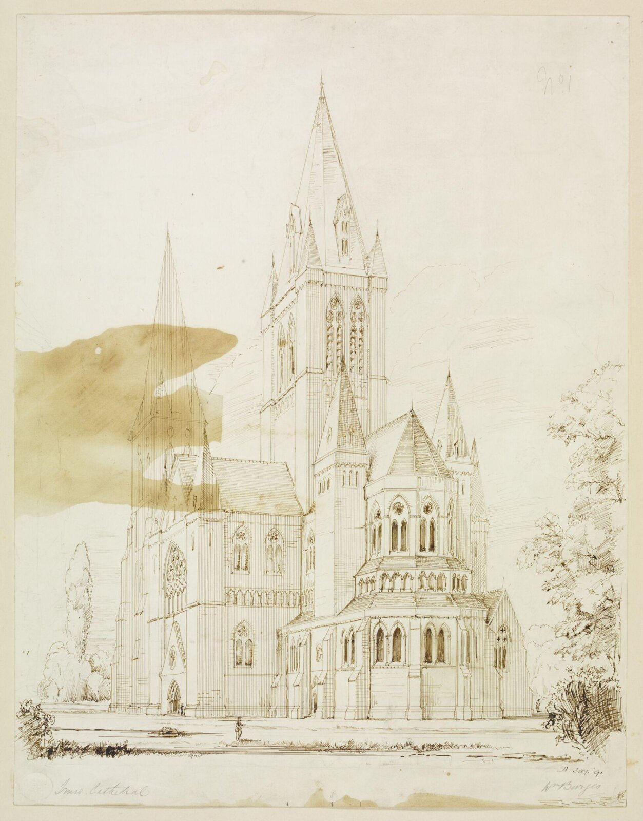 Drawing, William Burges, ca. 1878