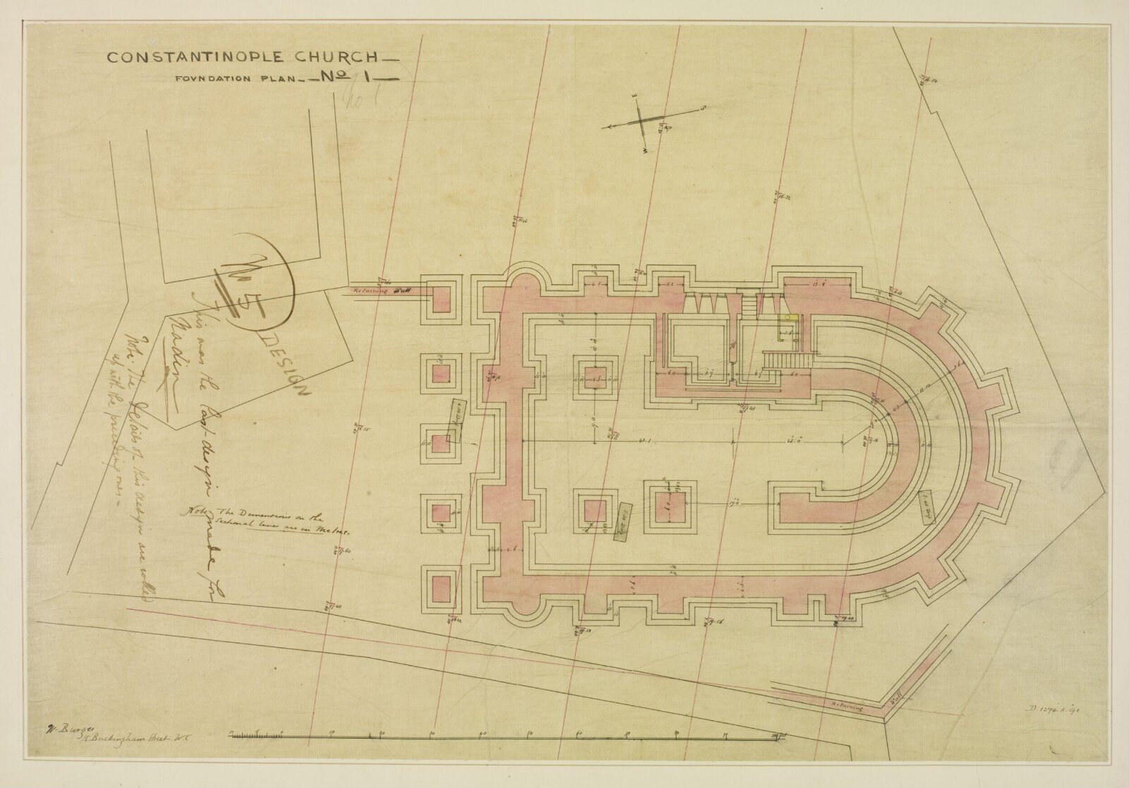 Drawing, William Burges, ca. 1856