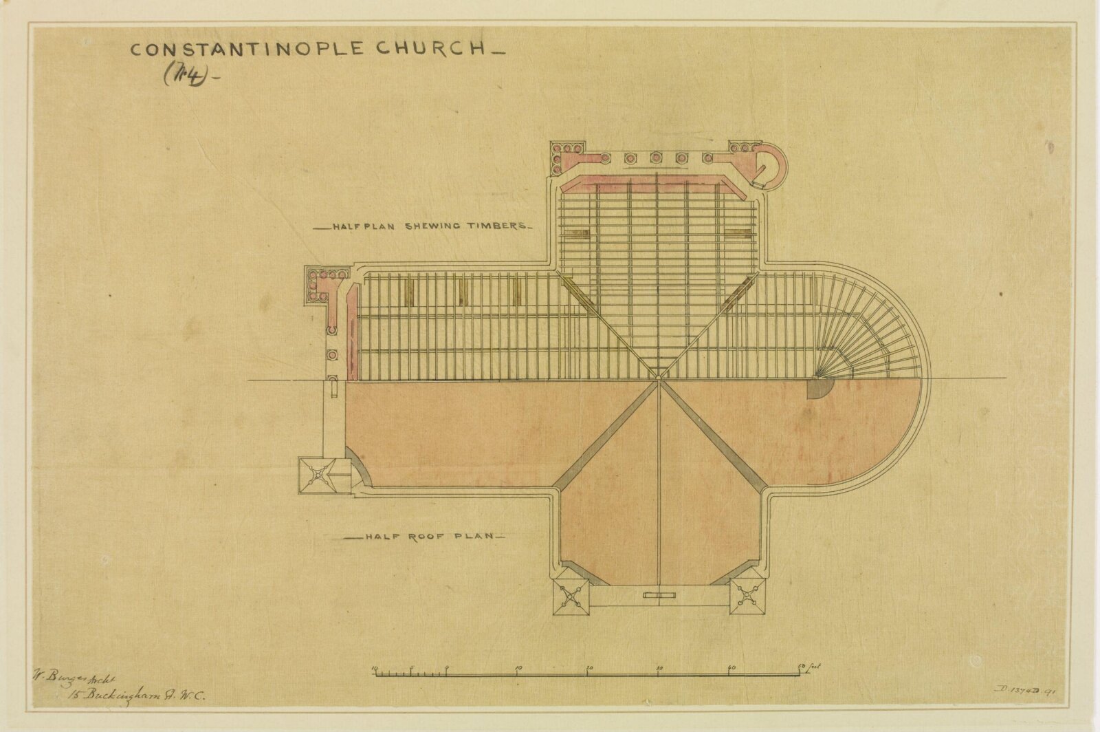 Drawing, William Burges, ca. 1856