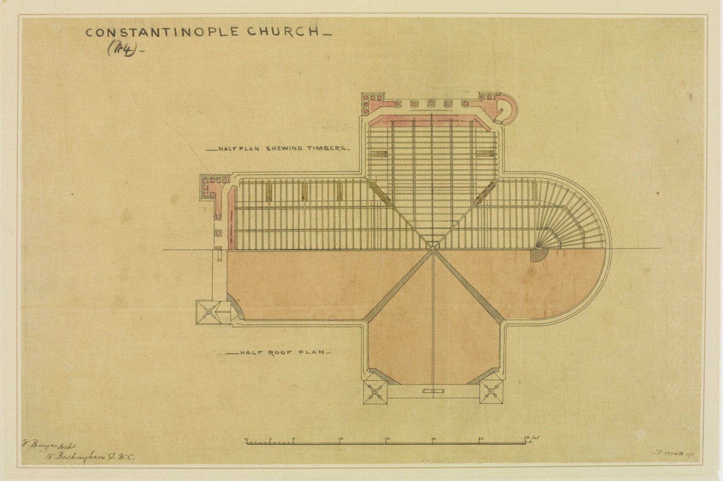 Drawing, William Burges, ca. 1856