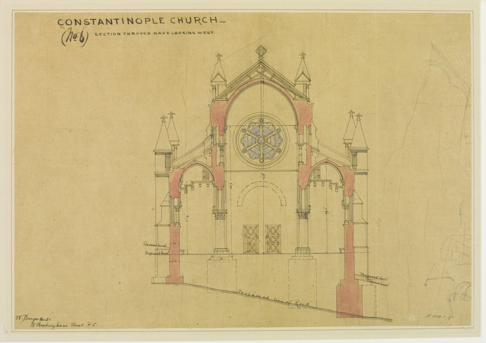 Drawing, William Burges, ca. 1856