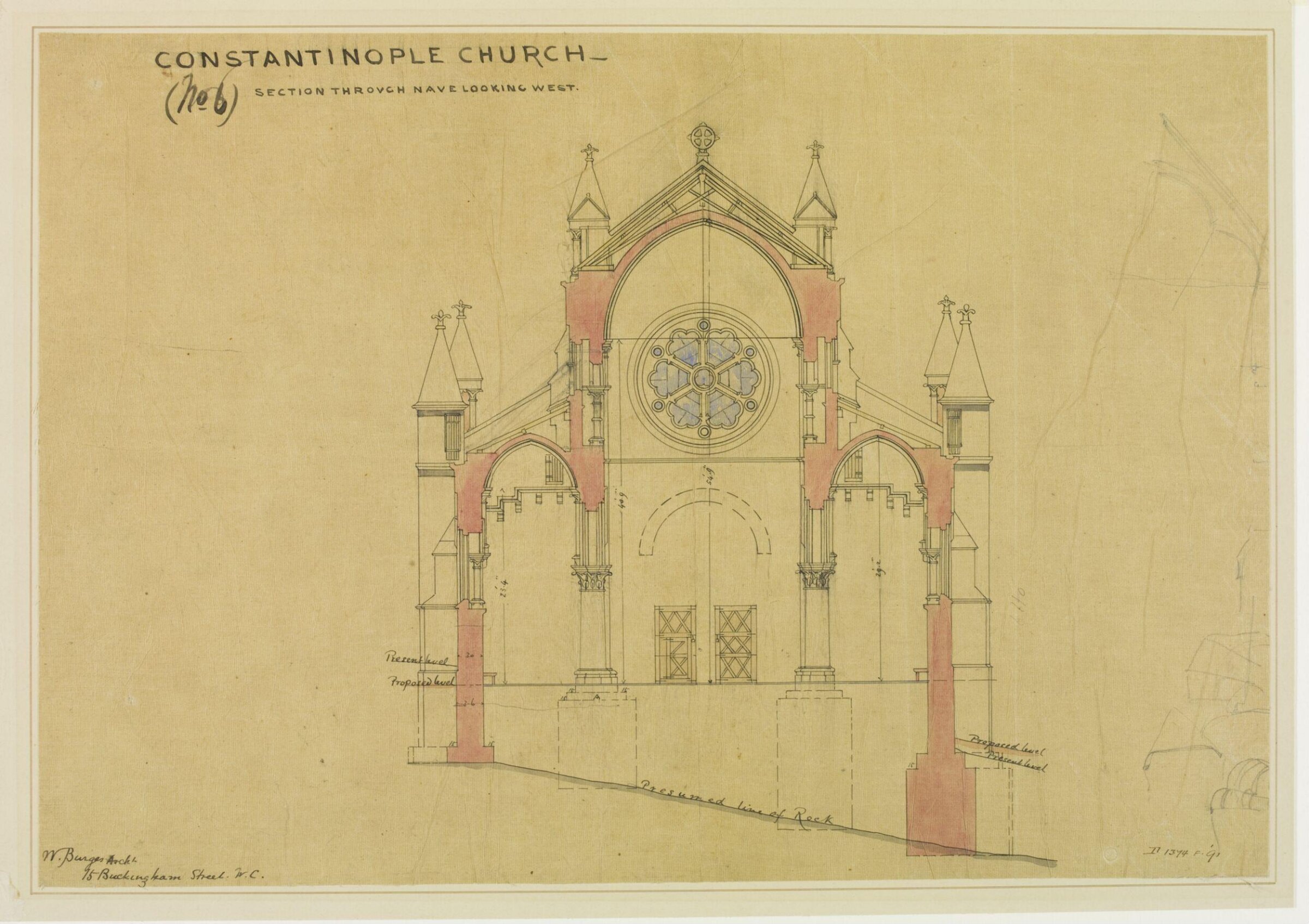 Drawing, William Burges, ca. 1856