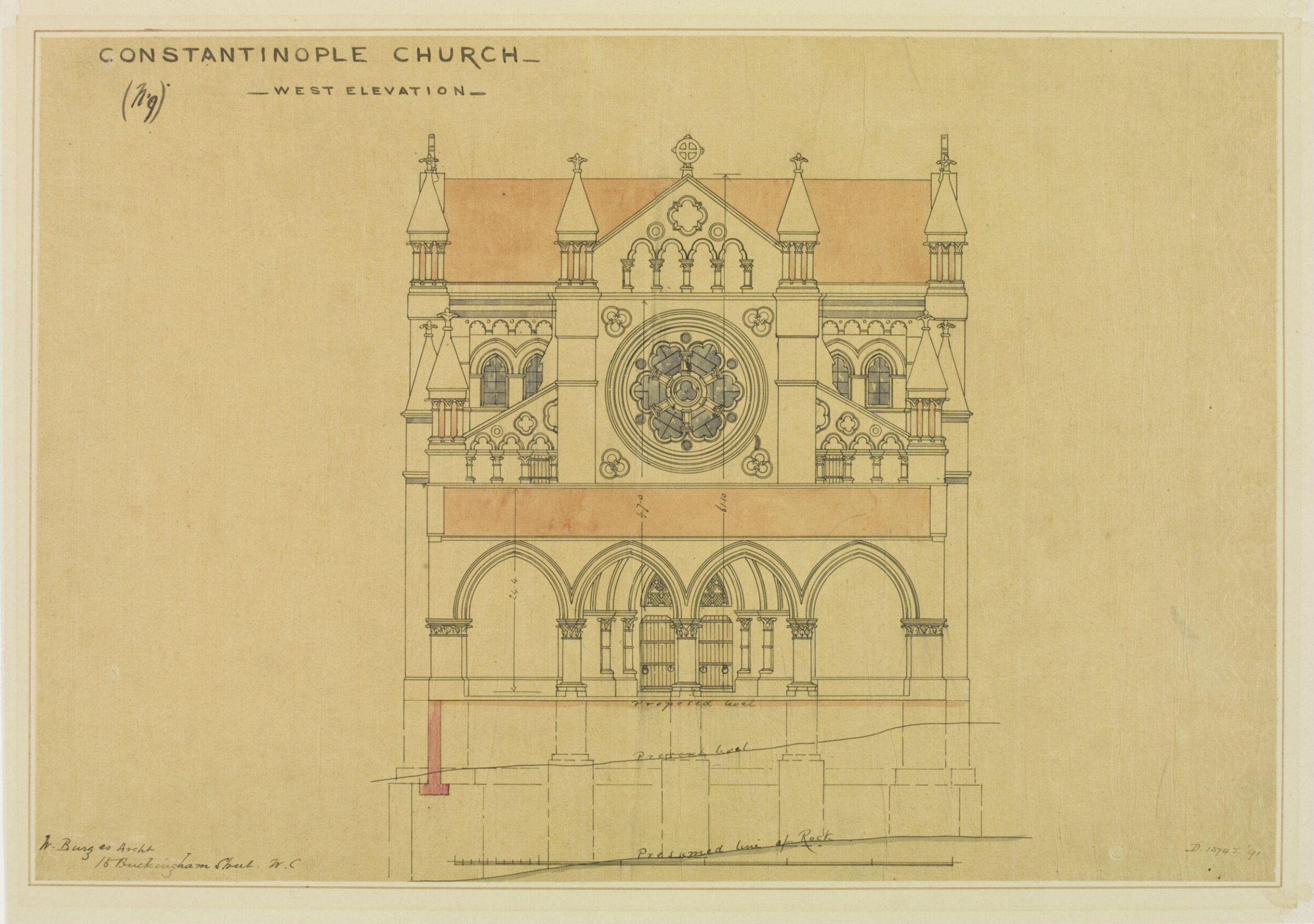 Drawing, William Burges, ca. 1856
