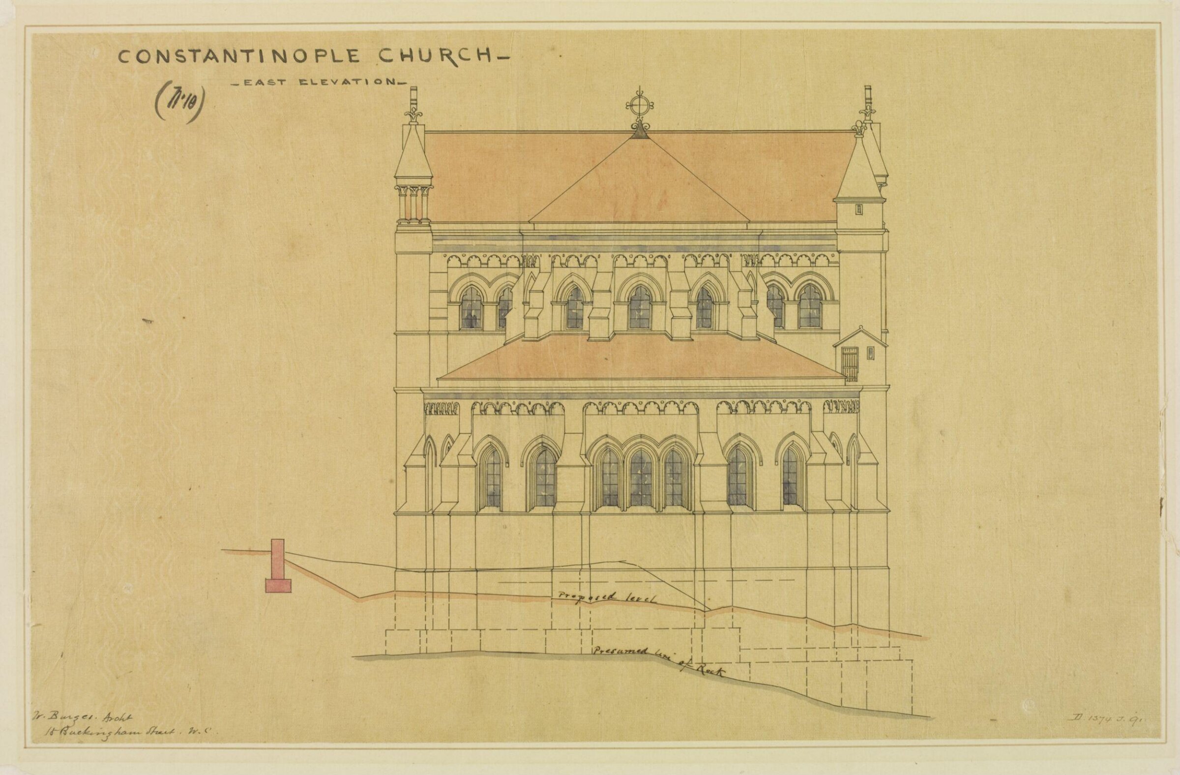 Drawing, William Burges, ca. 1856
