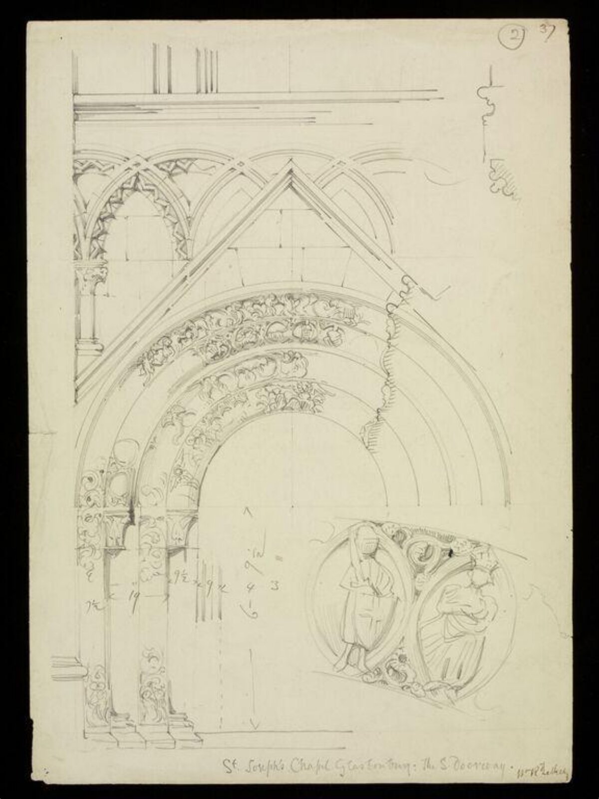 Drawing, W. R. Lethaby, late 19th-early 20th century