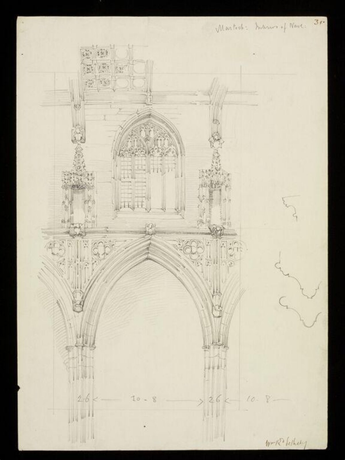 Drawing, W. R. Lethaby, late 19th-early 20th century