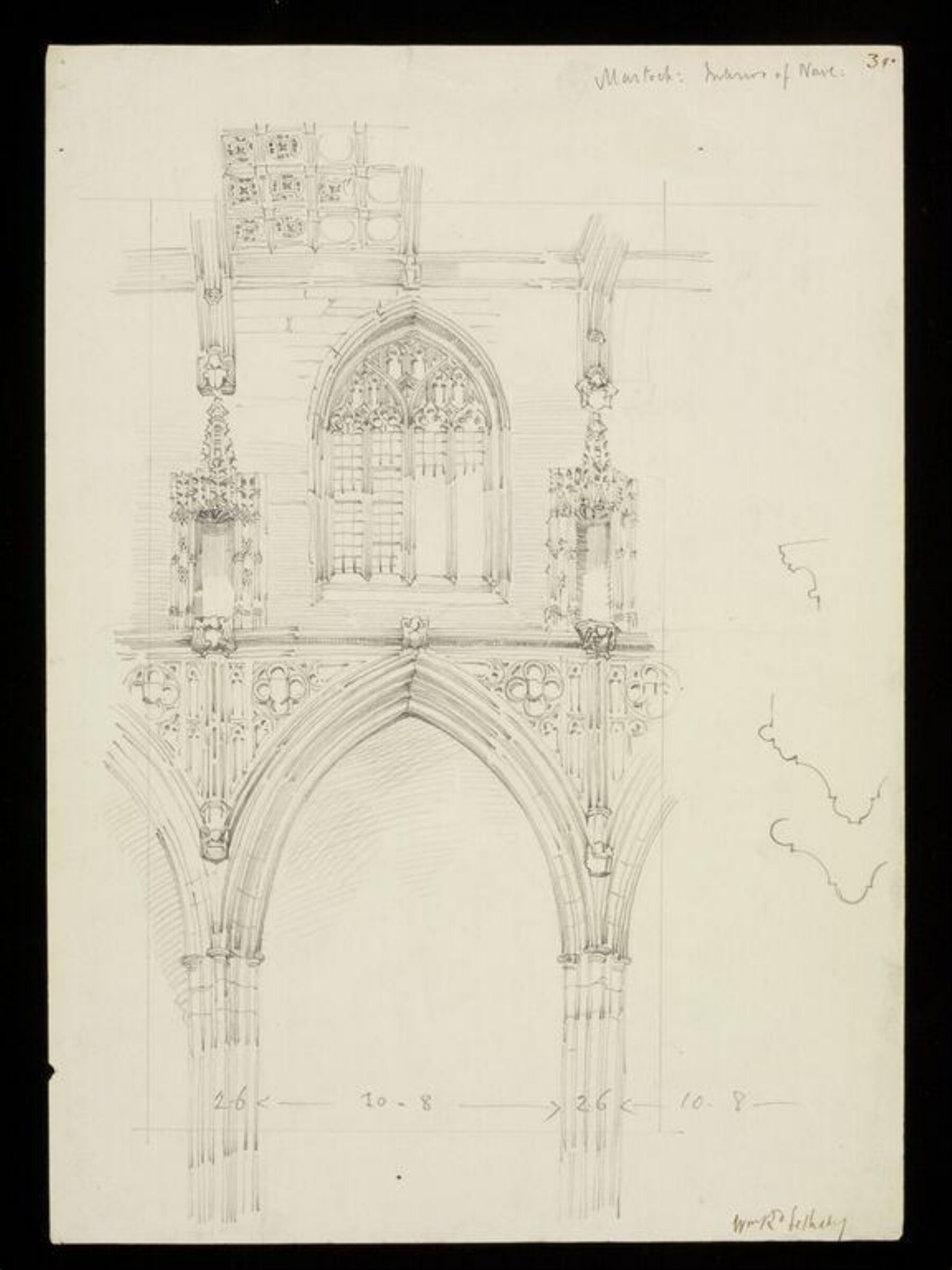 Drawing, W. R. Lethaby, late 19th-early 20th century