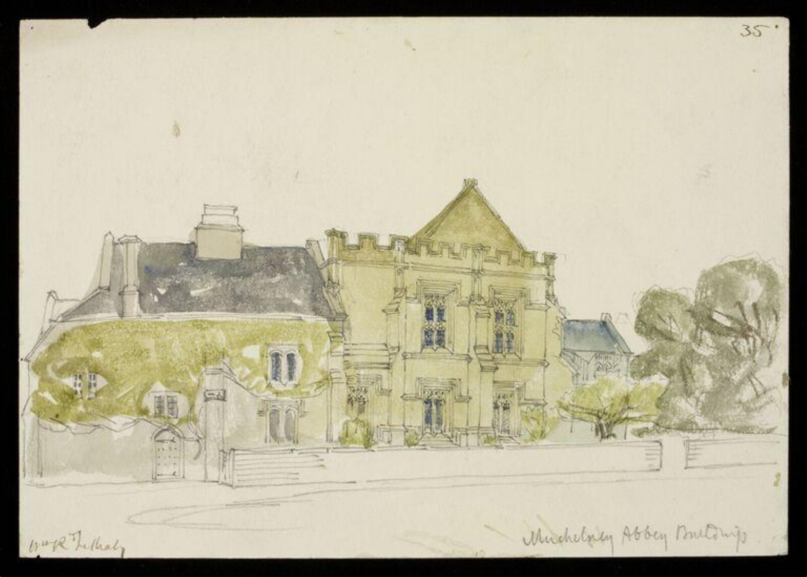 Drawing, W. R. Lethaby, late 19th-early 20th century