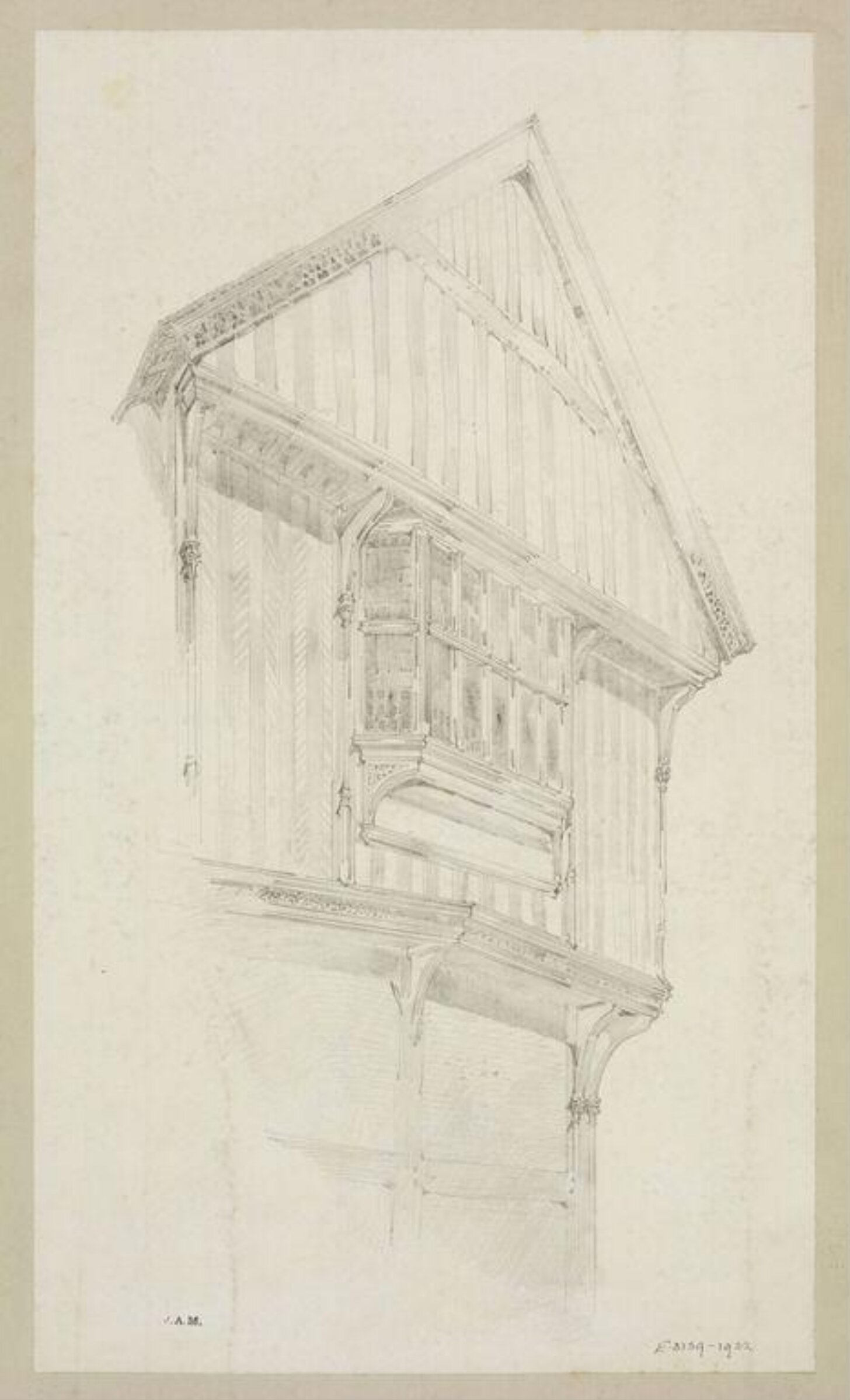 Drawing, W. R. Lethaby, late 19th-early 20th century