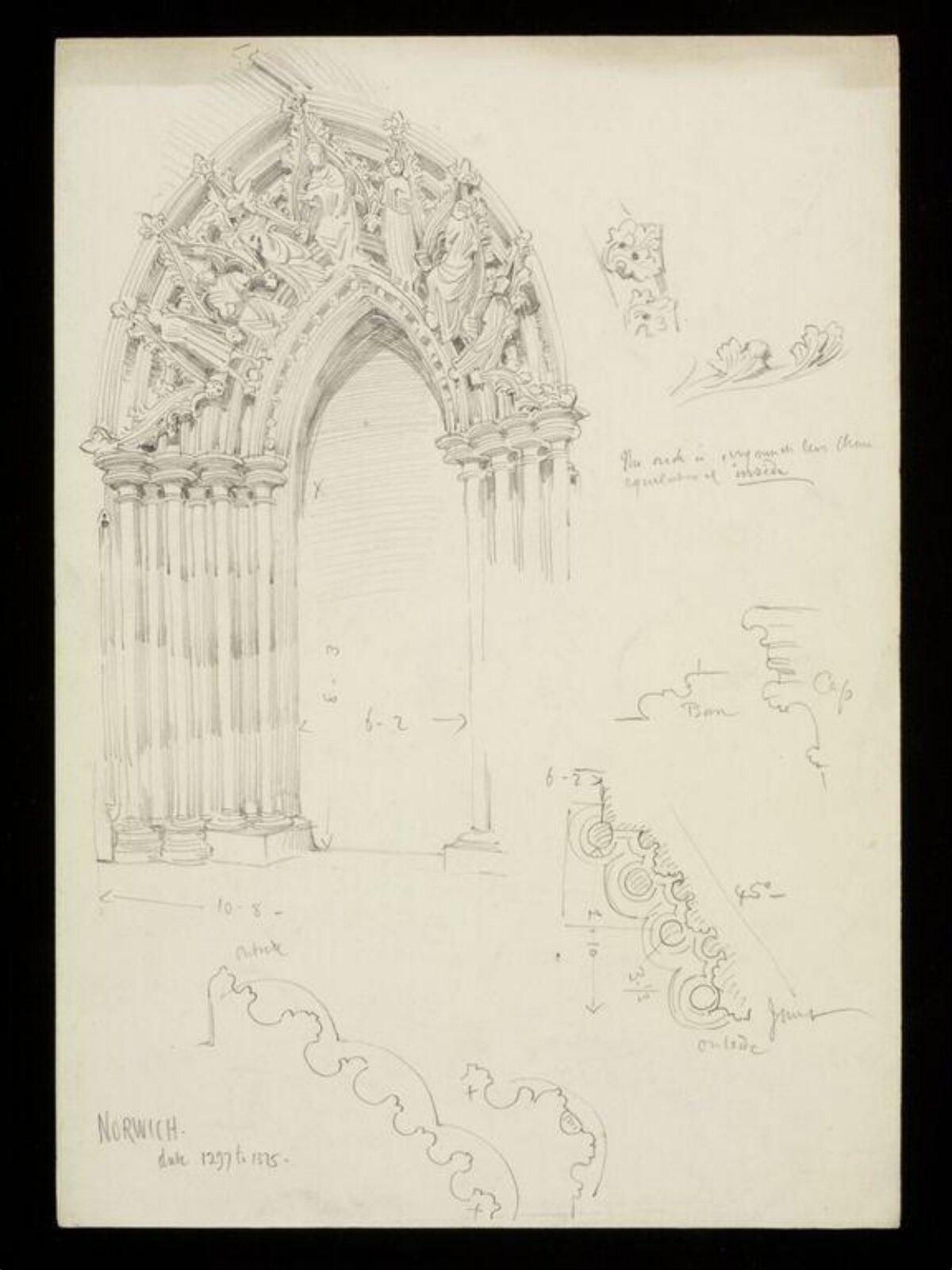 Drawing, W. R. Lethaby, late 19th-early 20th century