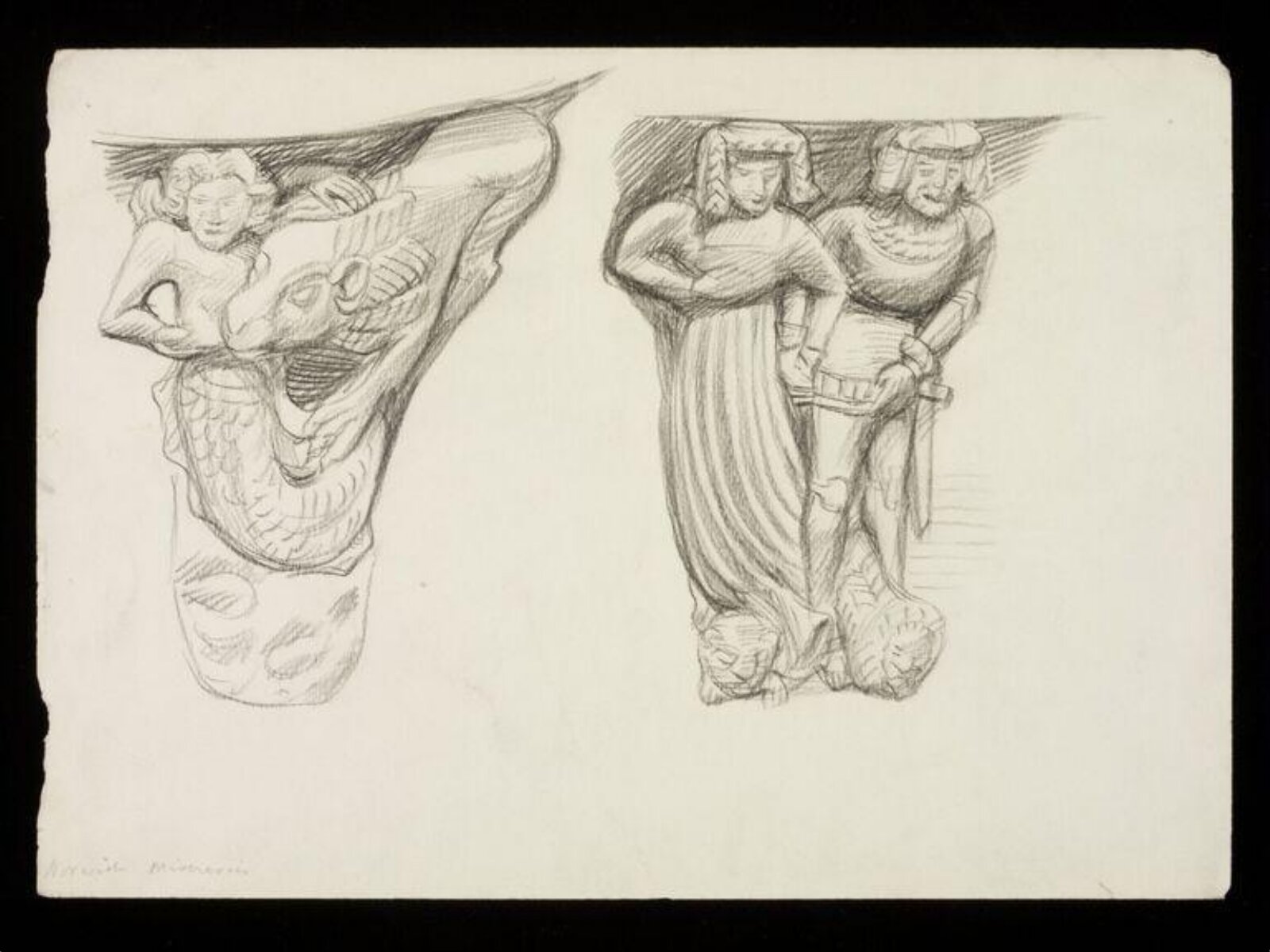Drawing, W. R. Lethaby, late 19th-early 20th century