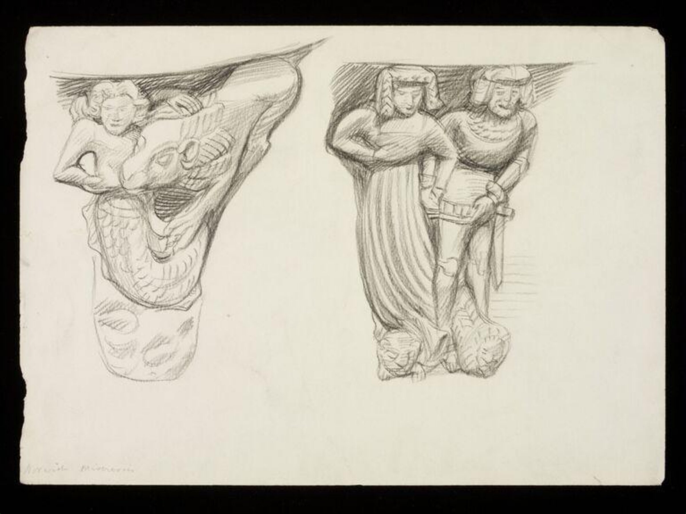 Drawing, W. R. Lethaby, late 19th-early 20th century