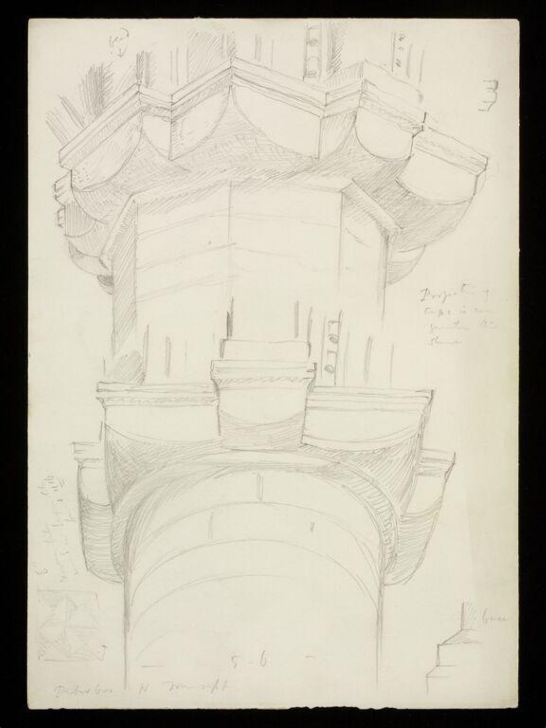 Drawing, W. R. Lethaby, late 19th-early 20th century