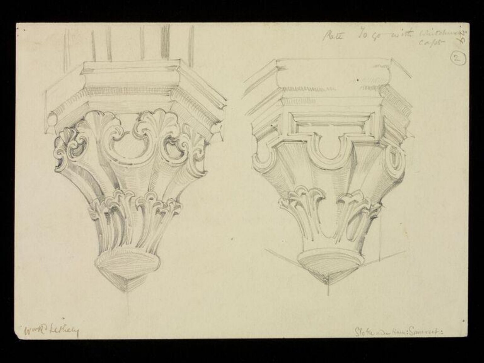 Drawing, W. R. Lethaby, late 19th-early 20th century