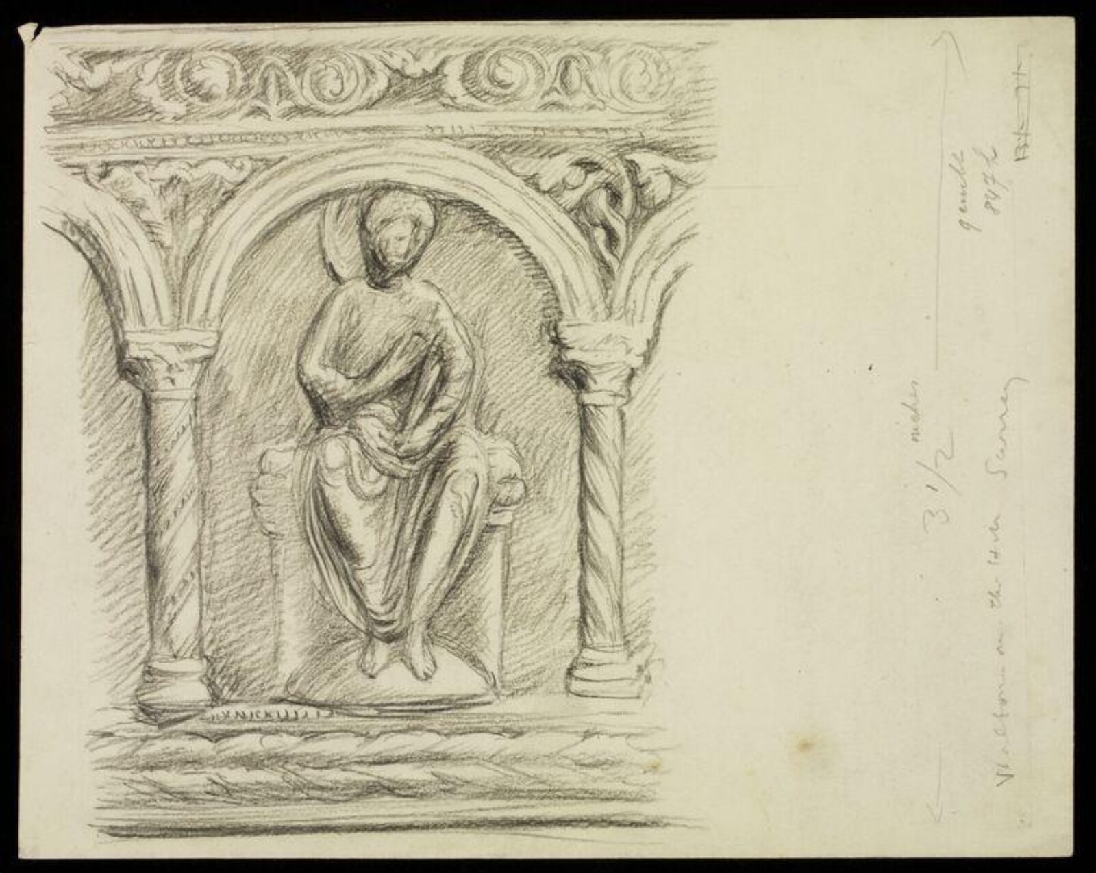 Drawing, W. R. Lethaby, late 19th-early 20th century