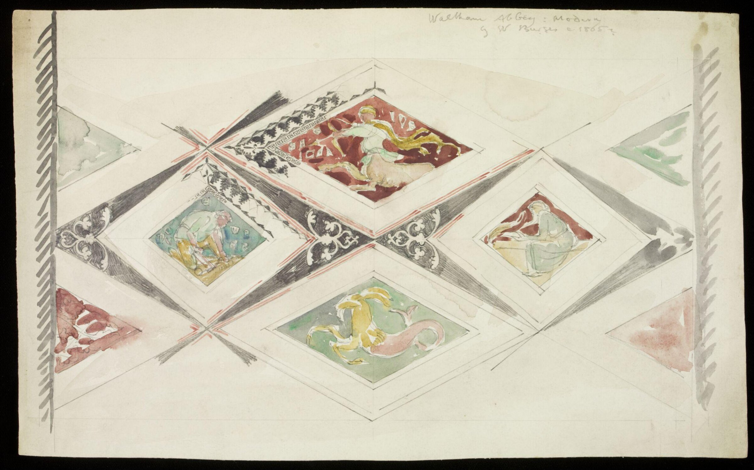 Drawing, W. R. Lethaby, late 19th-early 20th century
