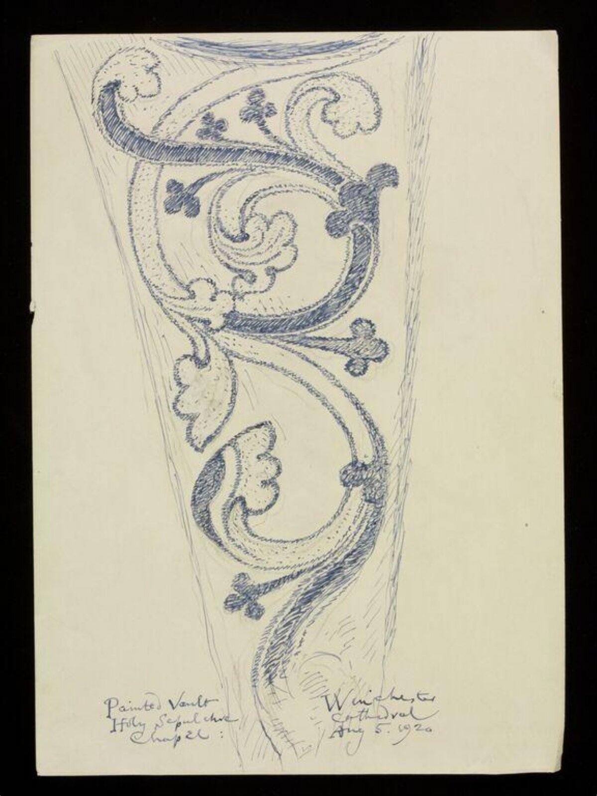 Drawing, W. R. Lethaby, 1920