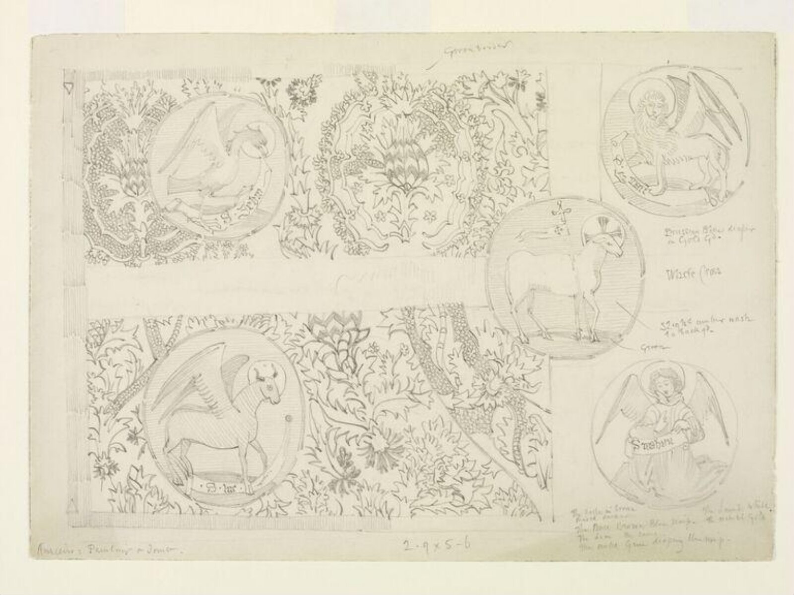 Drawing, W. R. Lethaby, late 19th-early 20th century