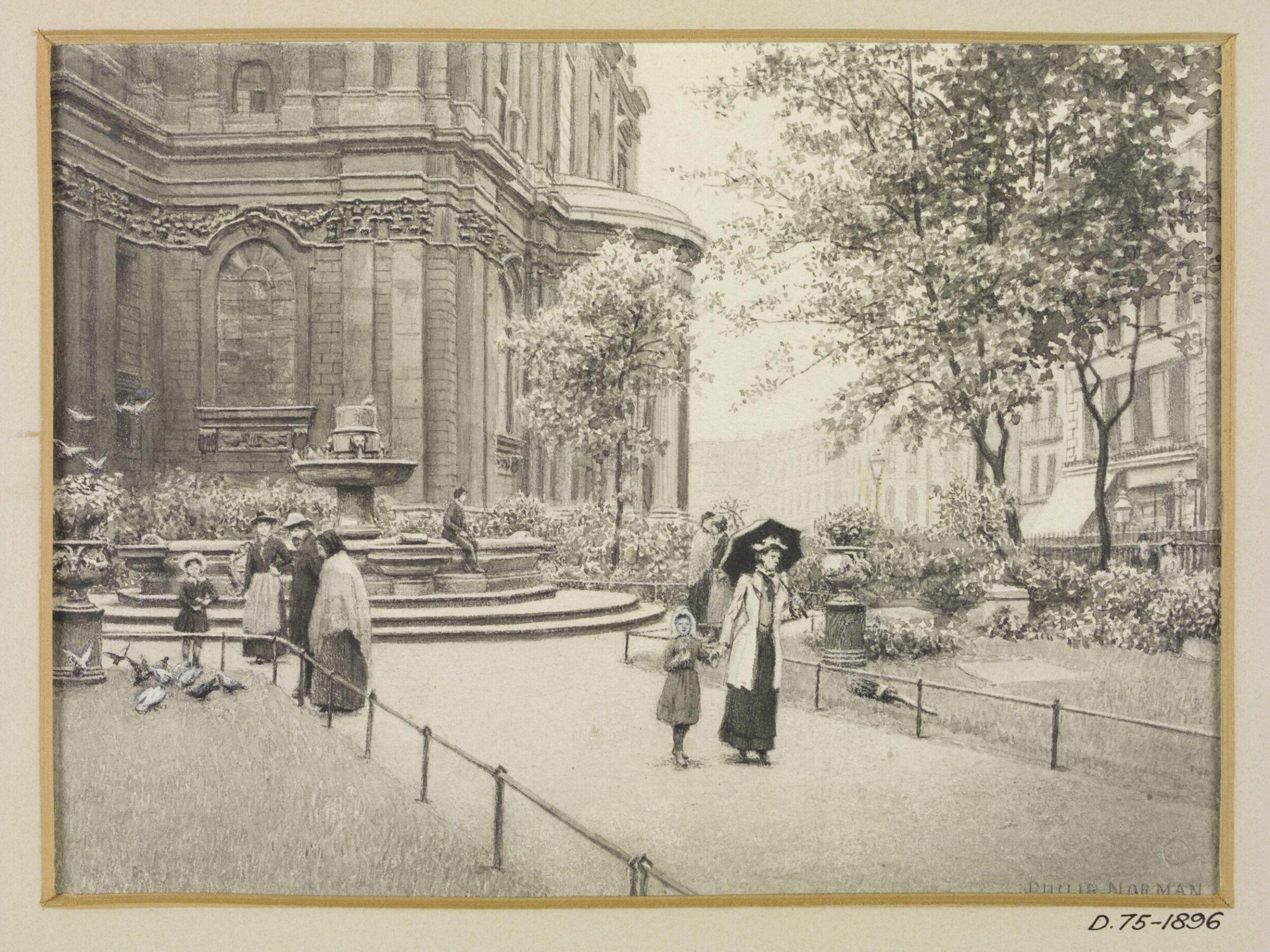 Drawing, Philip Norman, c. 1880s.