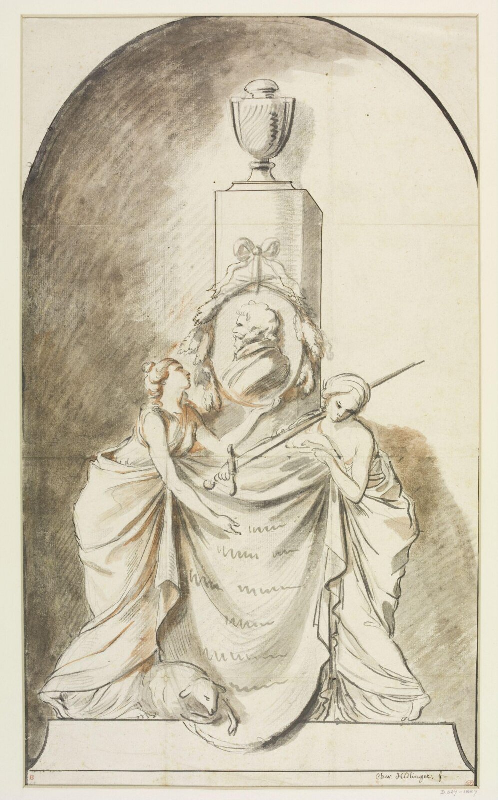 Drawing, Johann Karl Hedlinger, 18th century