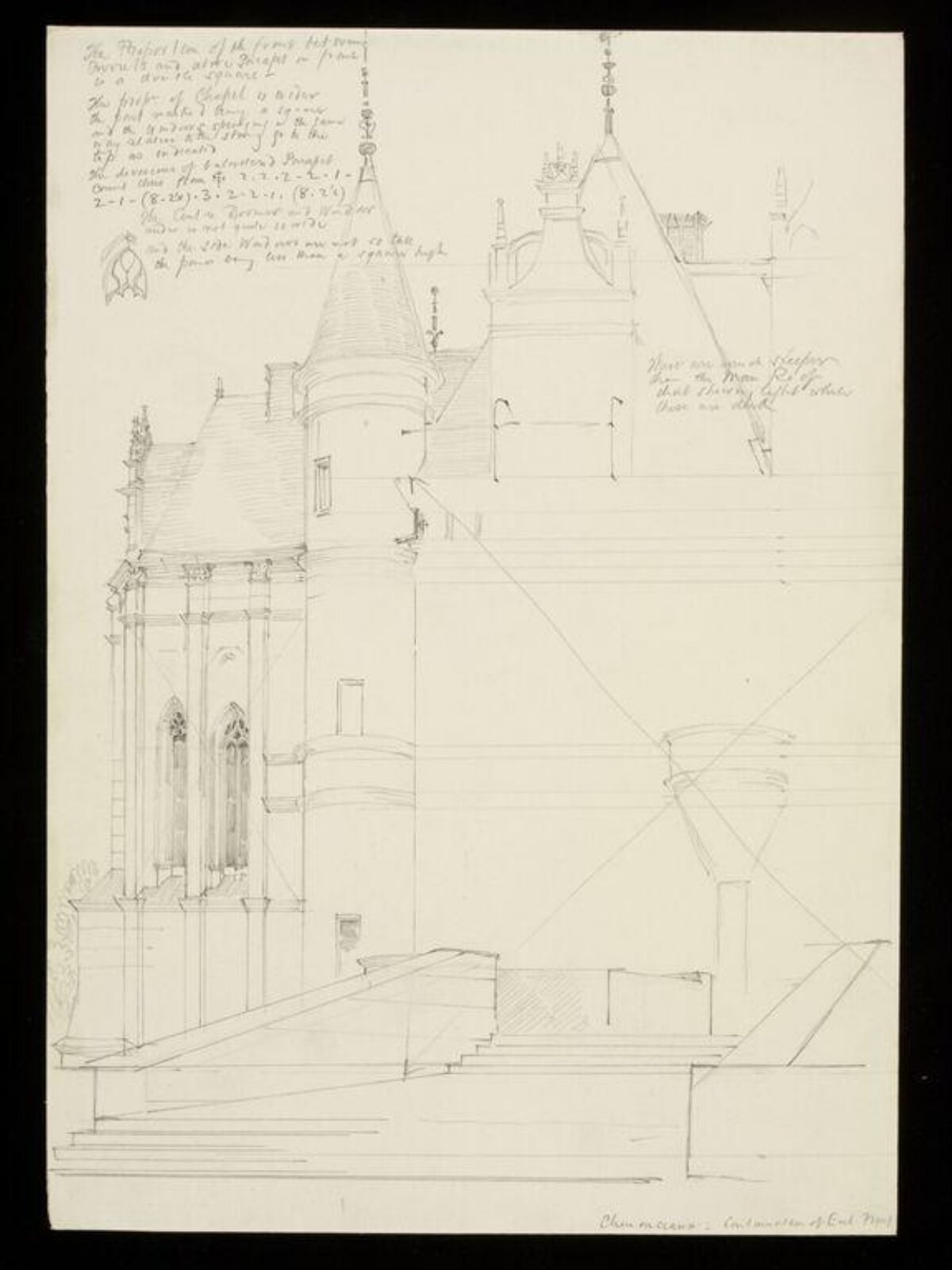 Drawing, W. R. Lethaby, late 19th-early 20th century