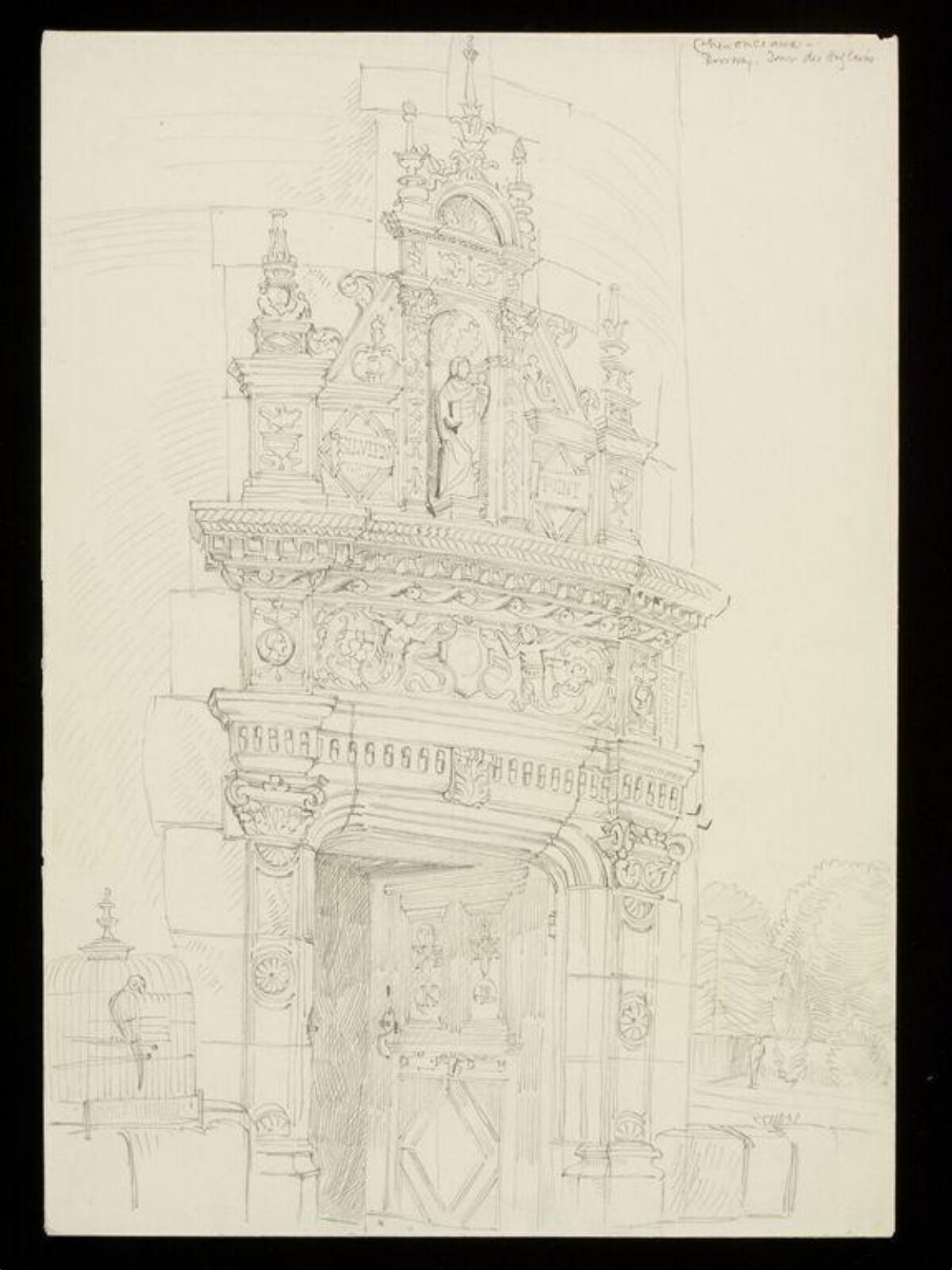Drawing, W. R. Lethaby, late 19th-early 20th century