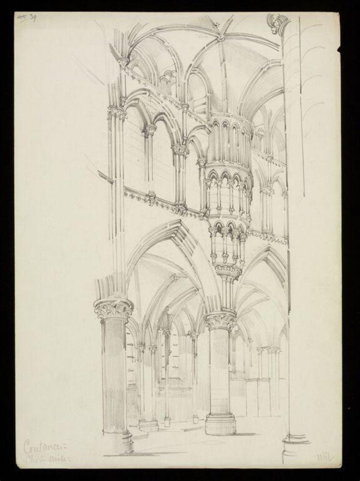 Drawing, W. R. Lethaby, late 19th-early 20th century