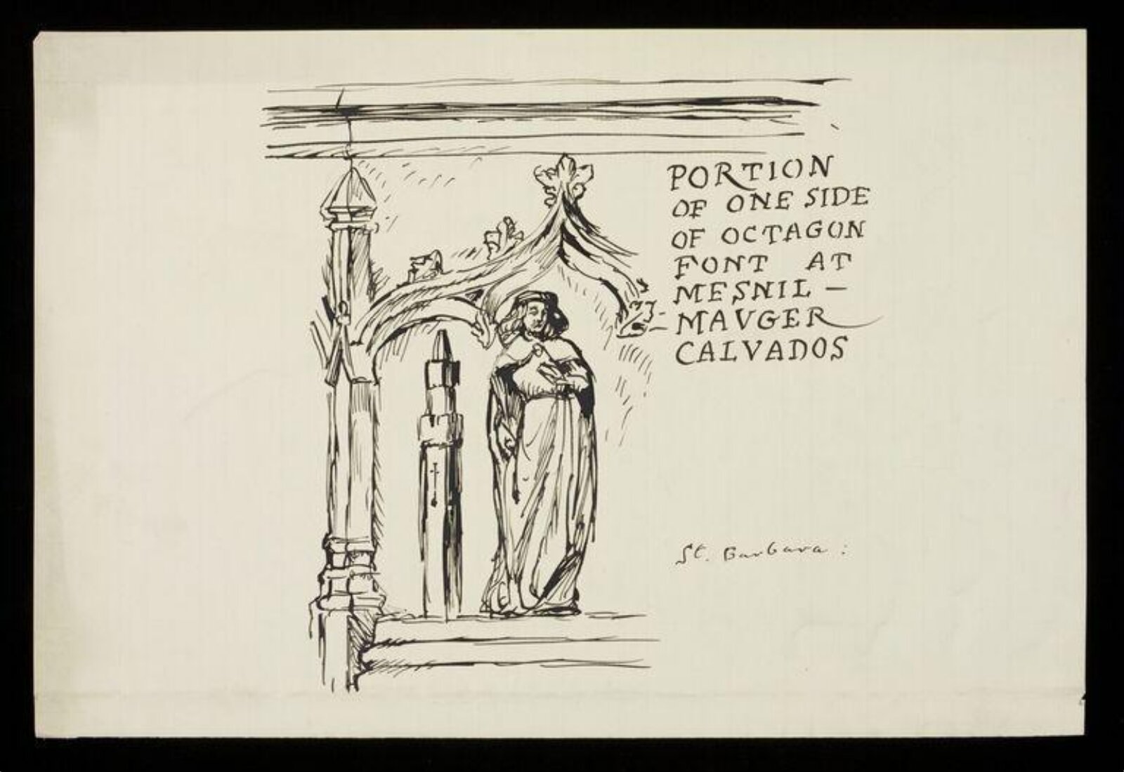 Drawing, W. R. Lethaby, late 19th-early 20th century