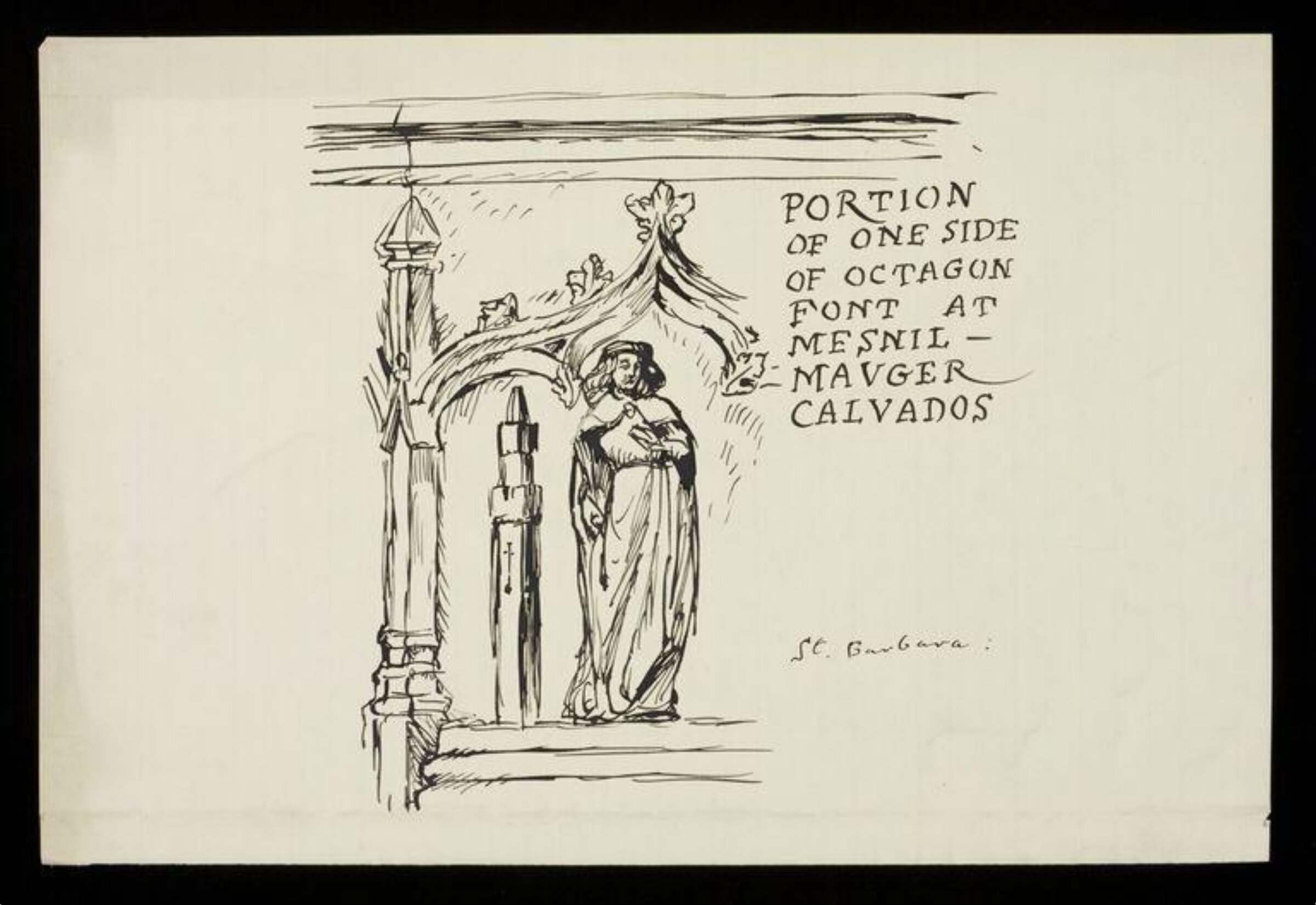 Drawing, W. R. Lethaby, late 19th-early 20th century