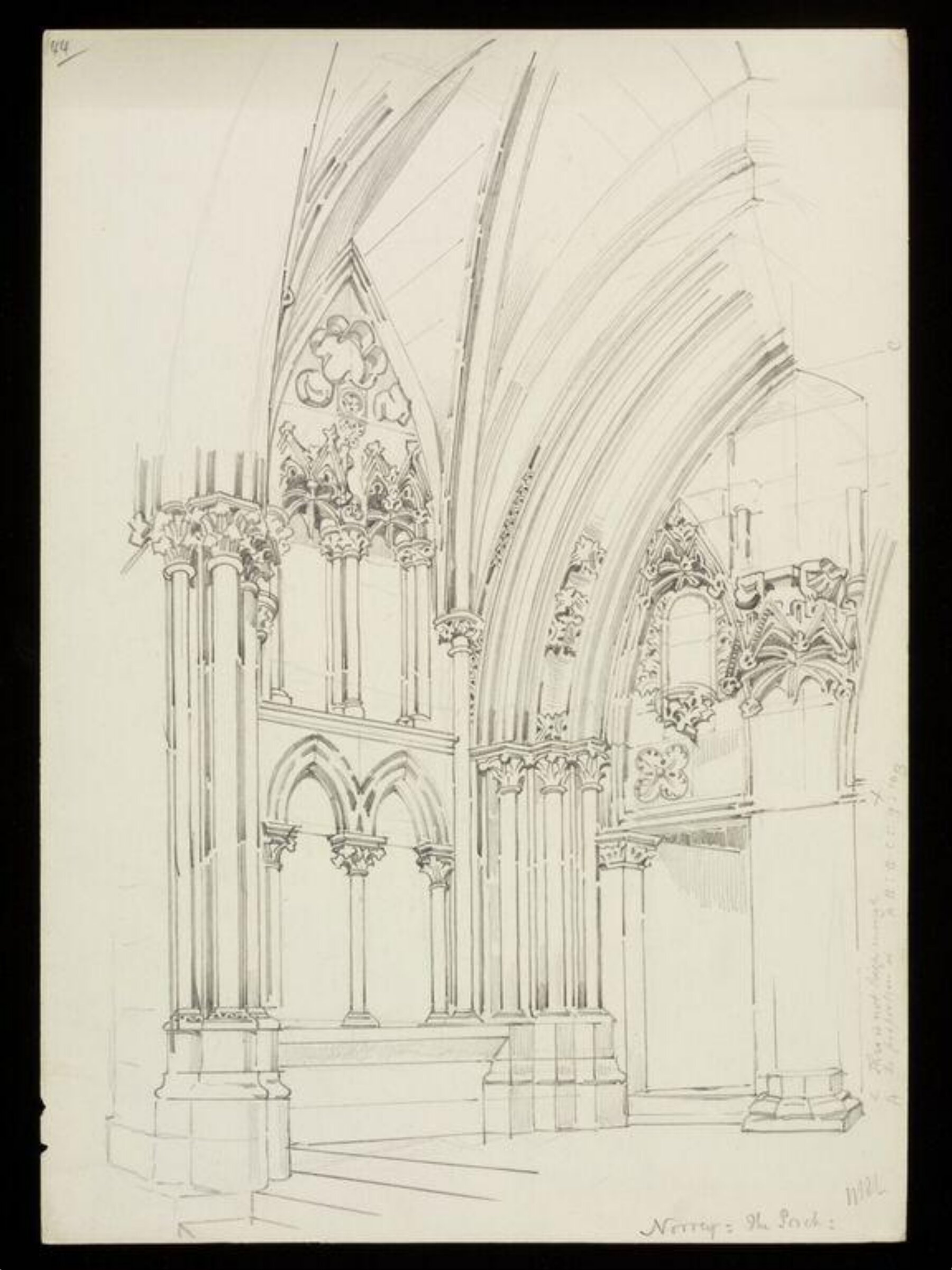 Drawing, W. R. Lethaby, late 19th-early 20th century