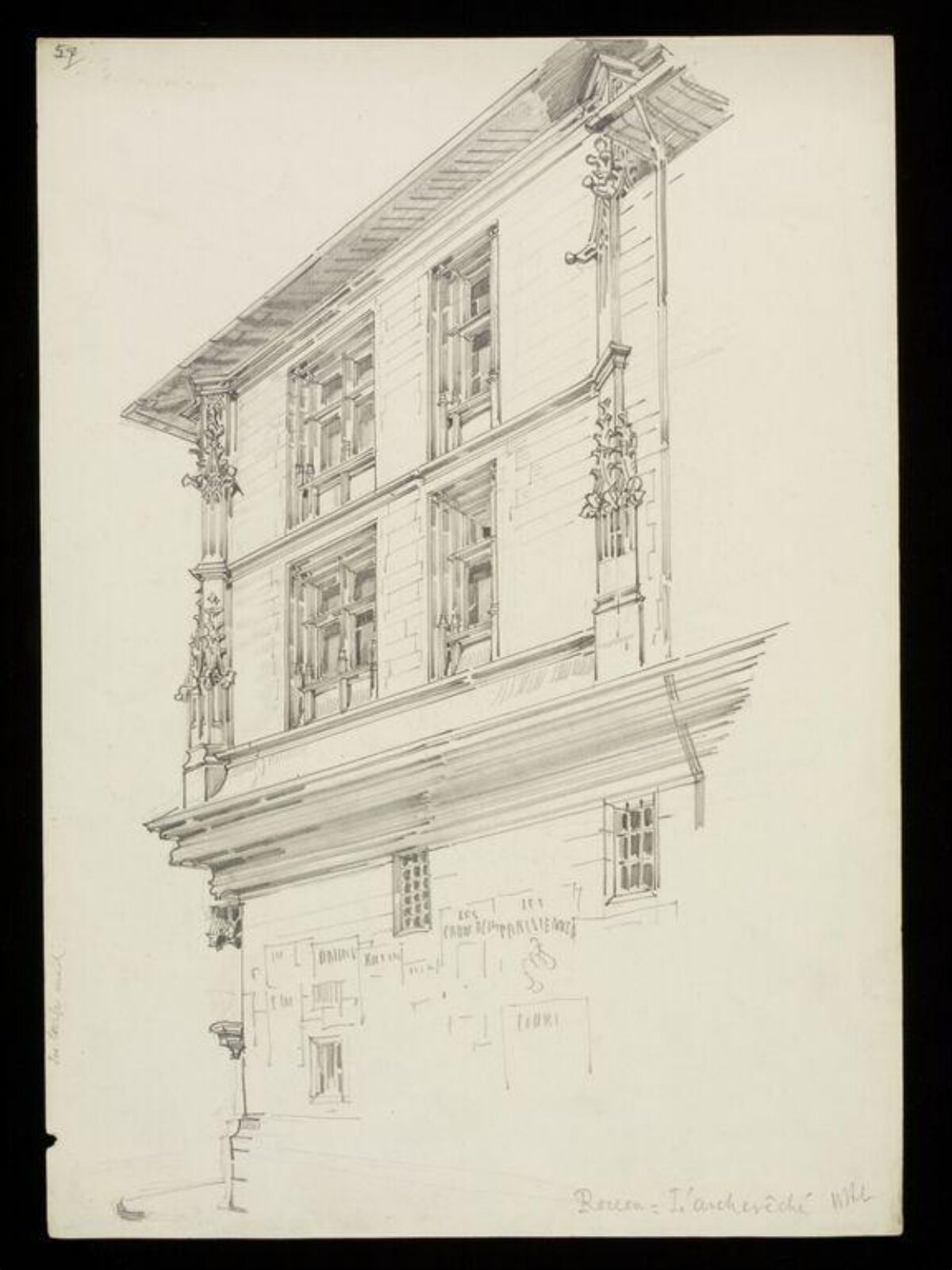 Drawing, W. R. Lethaby, late 19th-early 20th century