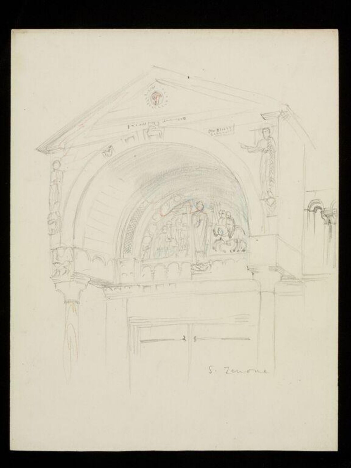 Drawing, W. R. Lethaby, late 19th-early 20th century