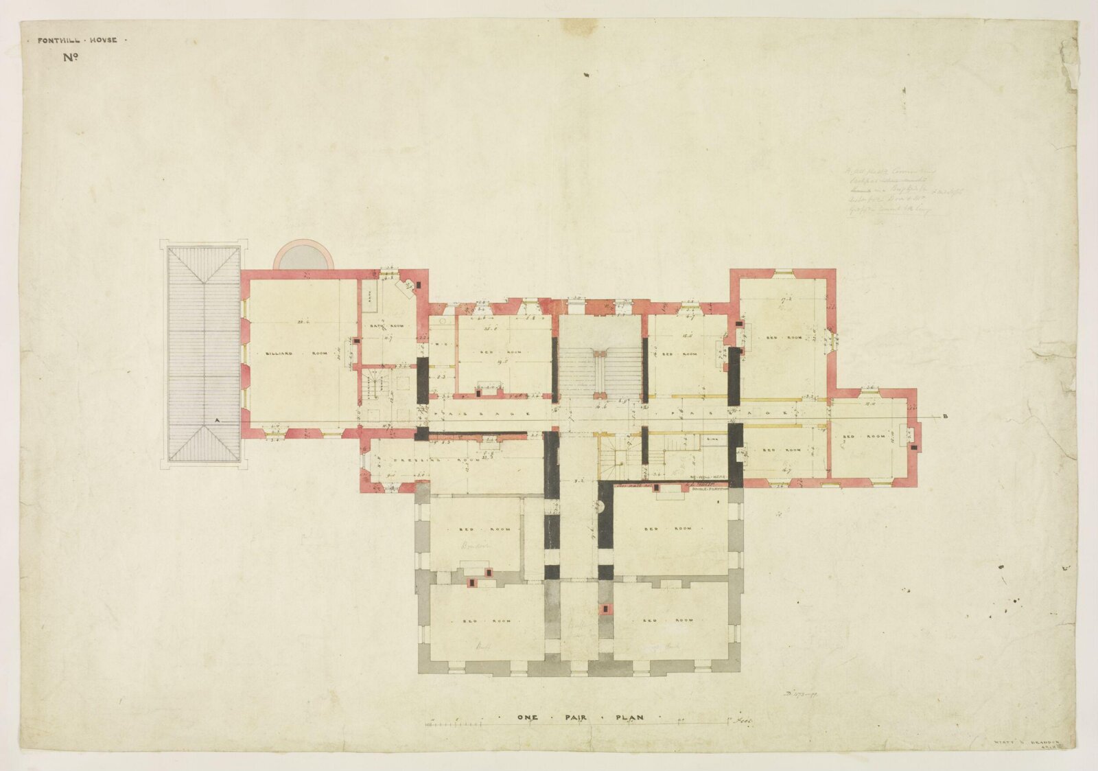 Drawing, Brandon, 1849