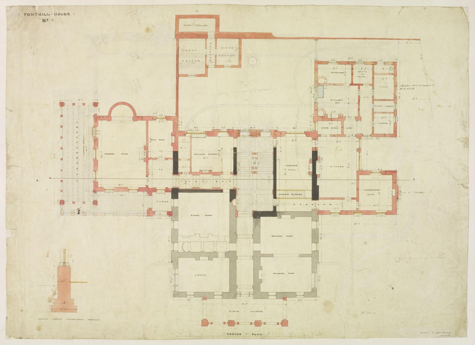 Drawing, Brandon, 1849