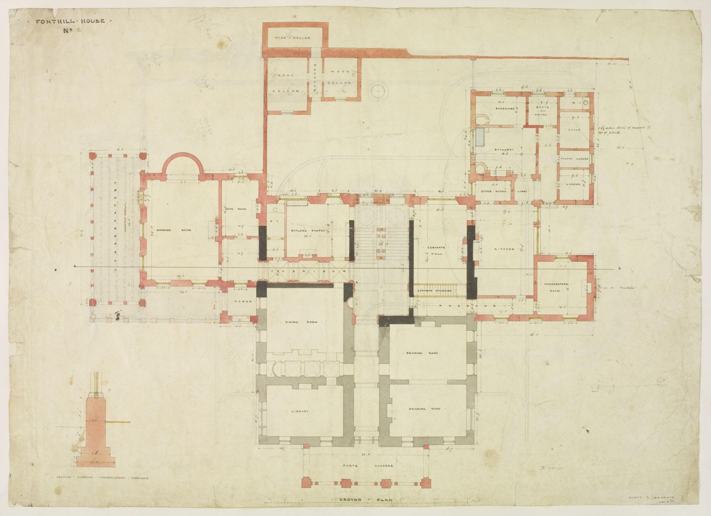 Drawing, Brandon, 1849