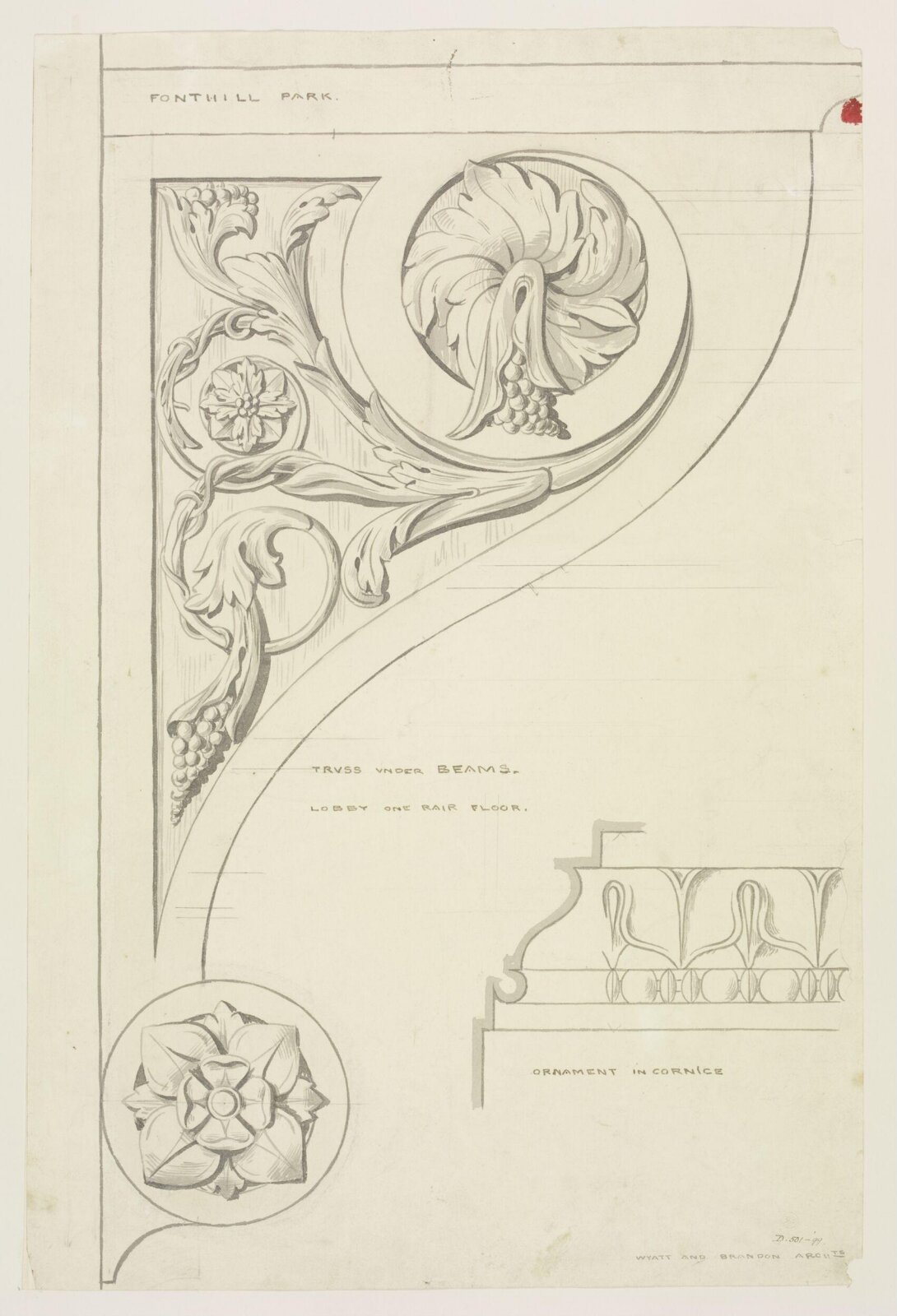 Drawing, Brandon, 1849