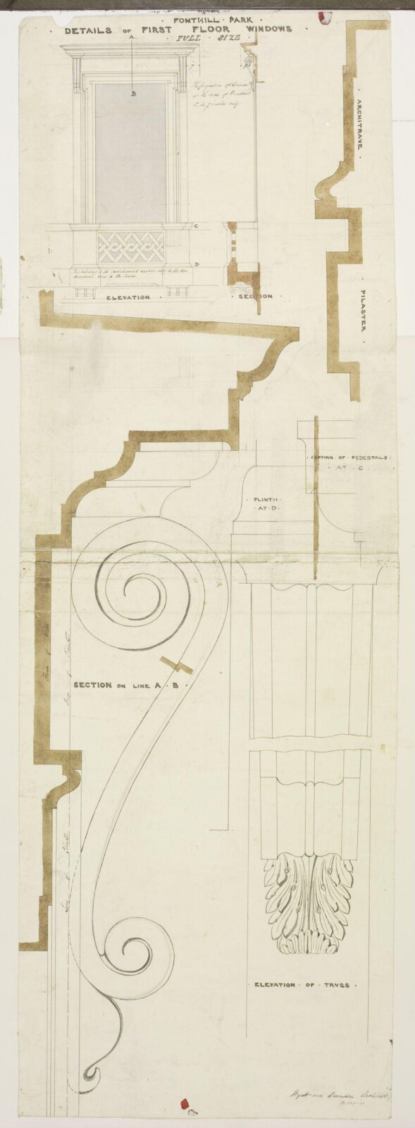 Drawing, Brandon, 1849