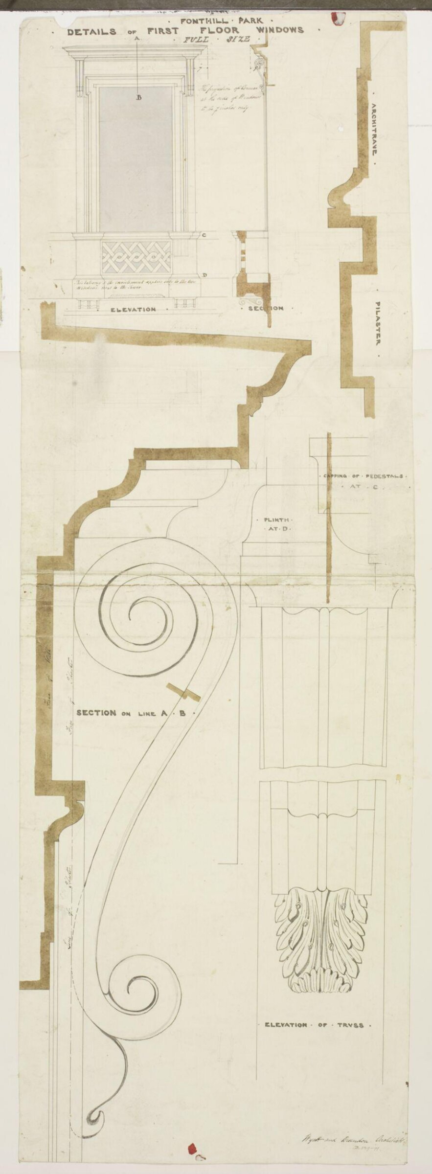 Drawing, Brandon, 1849