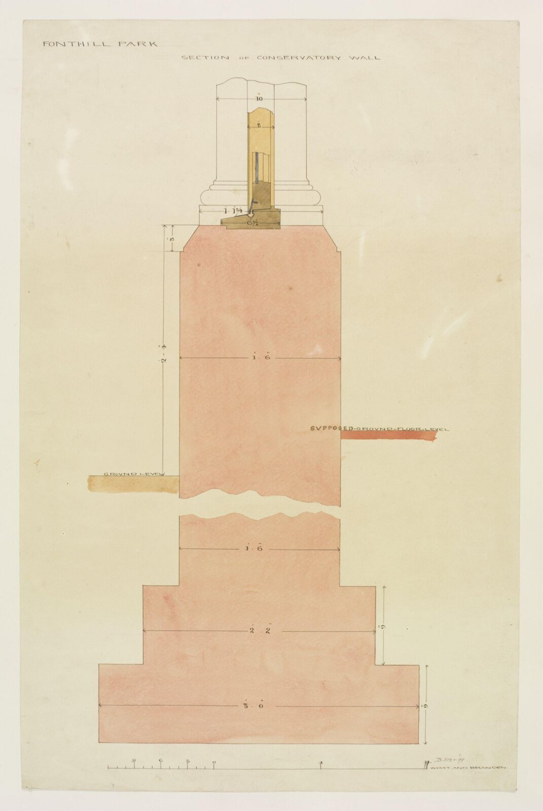 Drawing, Brandon, 1849