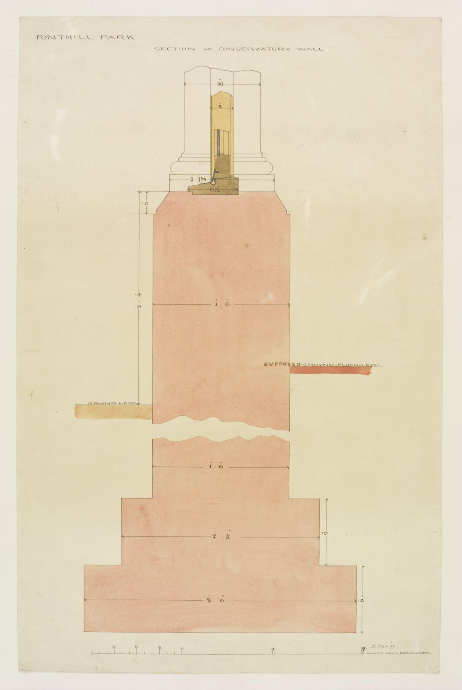 Drawing, Brandon, 1849