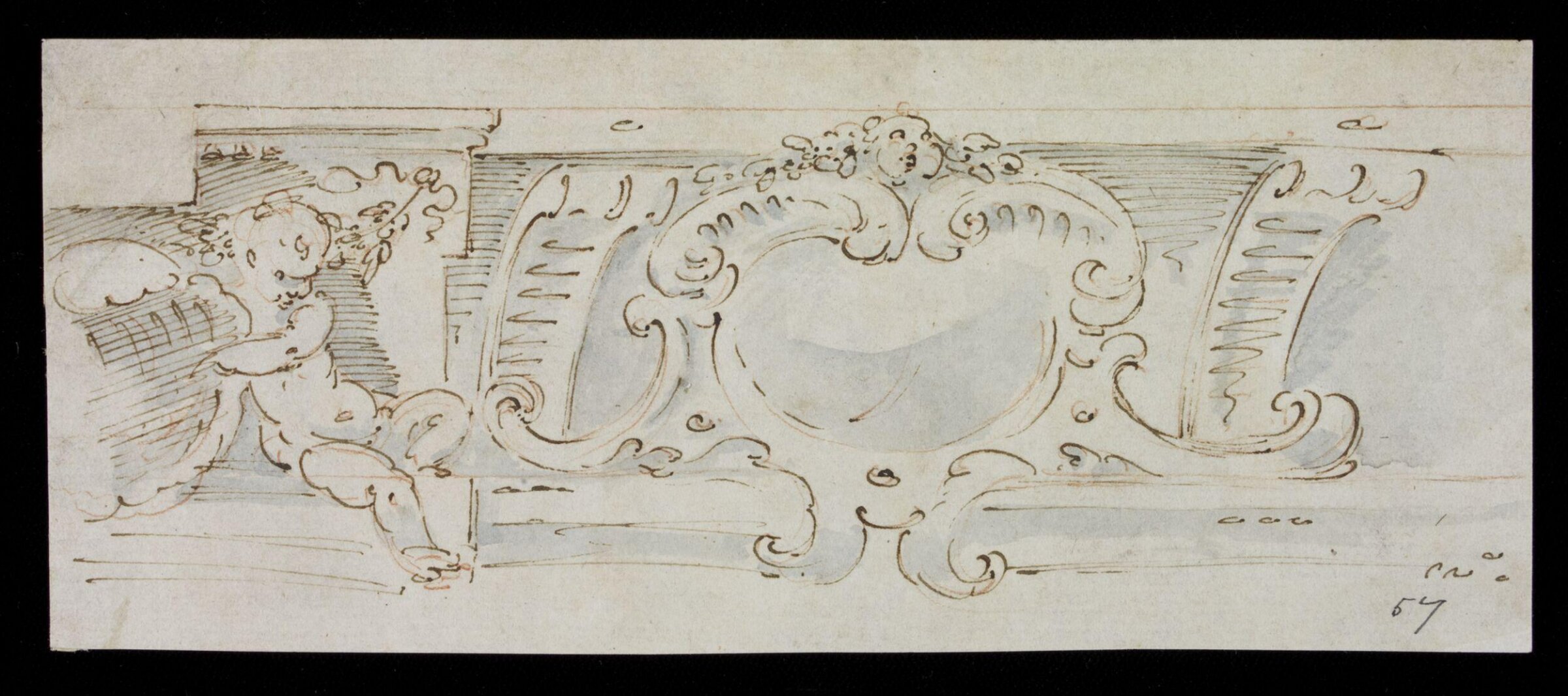 Design for an ornamented ceiling cove, Agostino Mitelli, 1629-1700