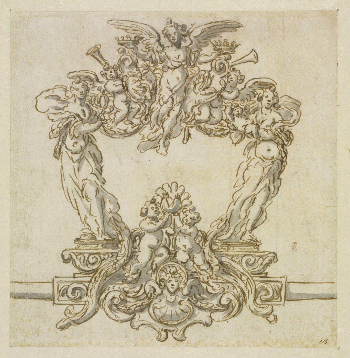 Unknown, Design for the back of a coach