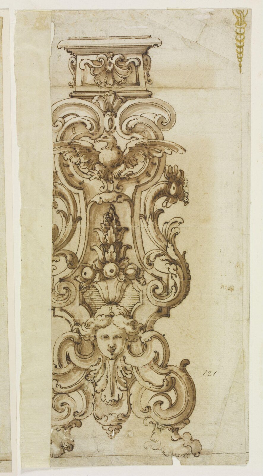 Design for pedestal or torchère, early 17th century