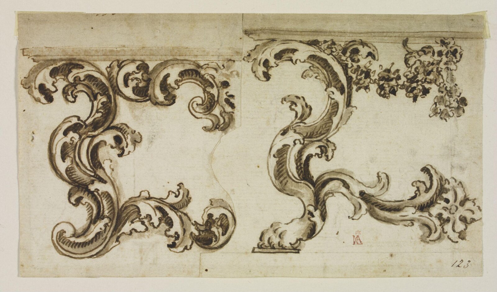 Designs for two console tables, late 17th century
