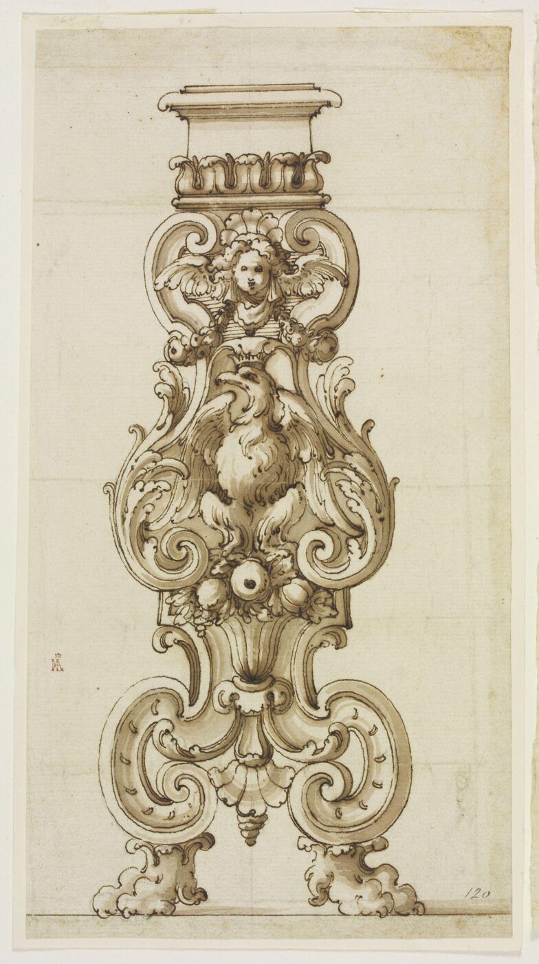 Unknown, Design for pedestal or torchère