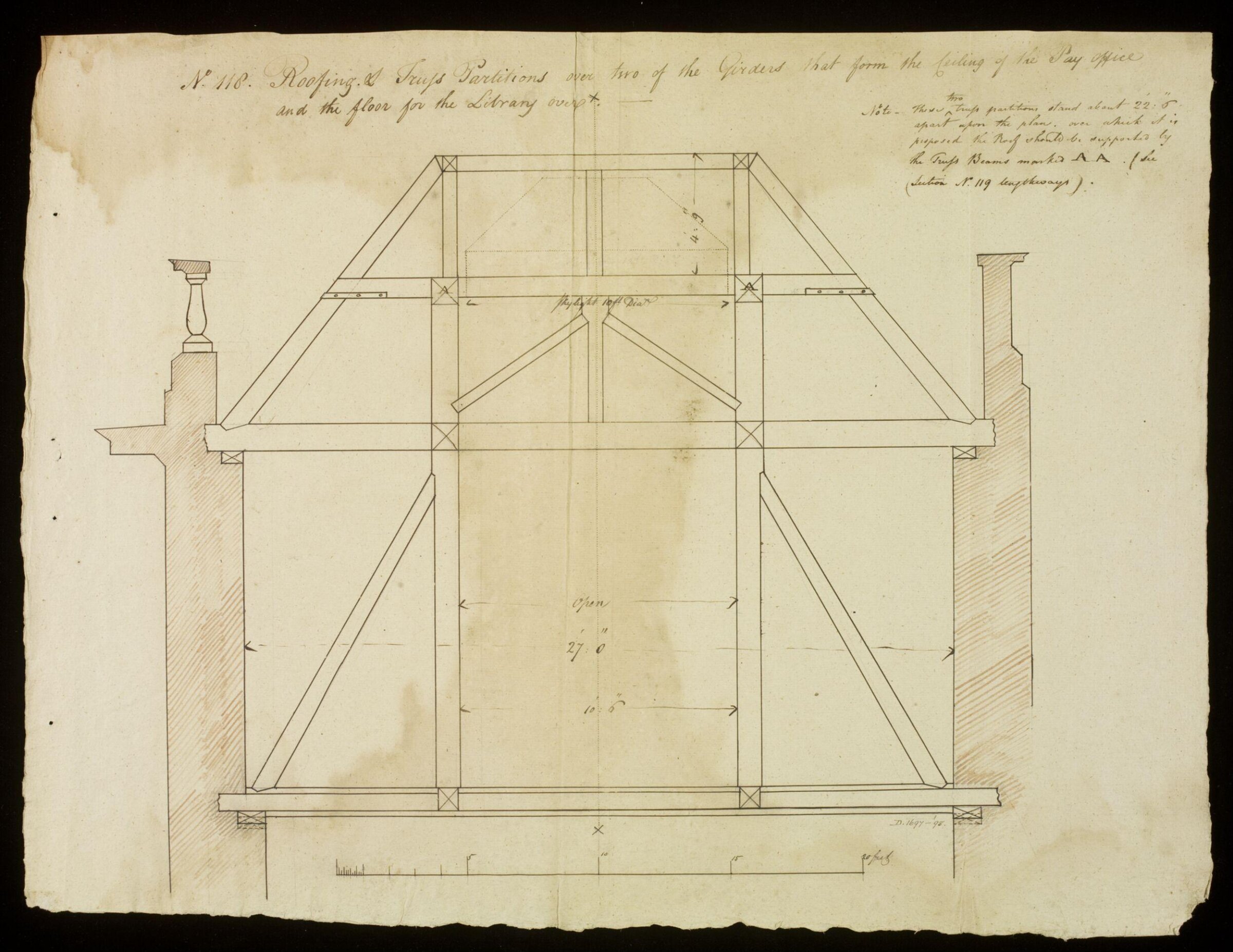 Drawing, Richard Jupp, 1797-98.