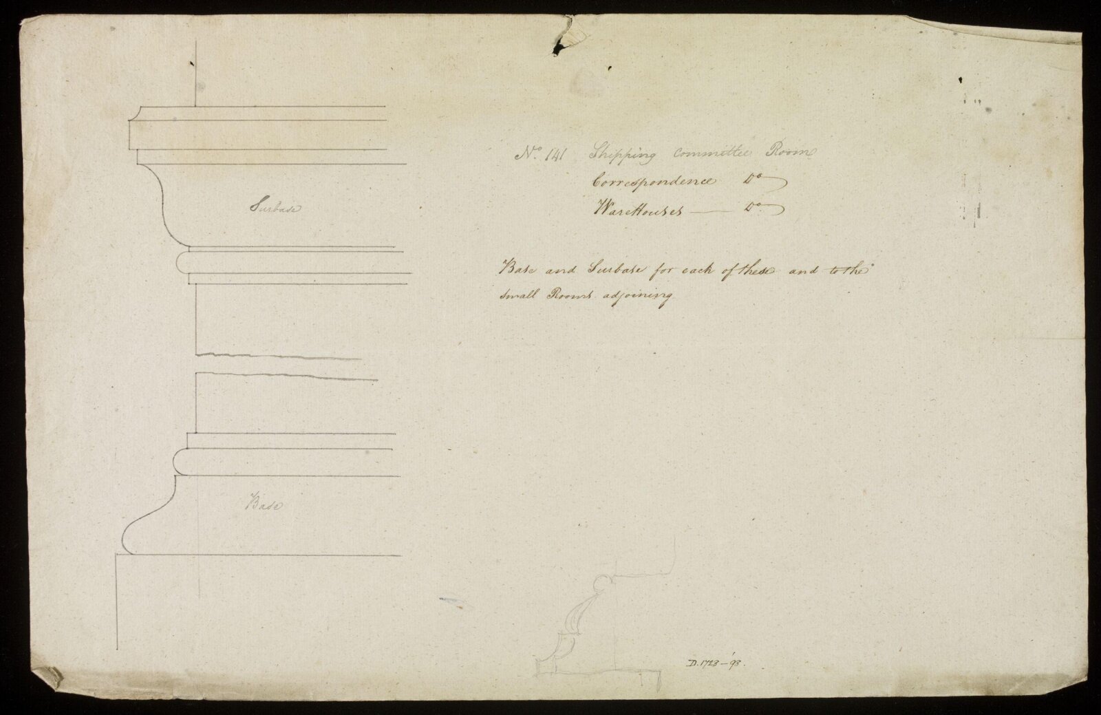 Drawing, Richard Jupp, 1797-98.