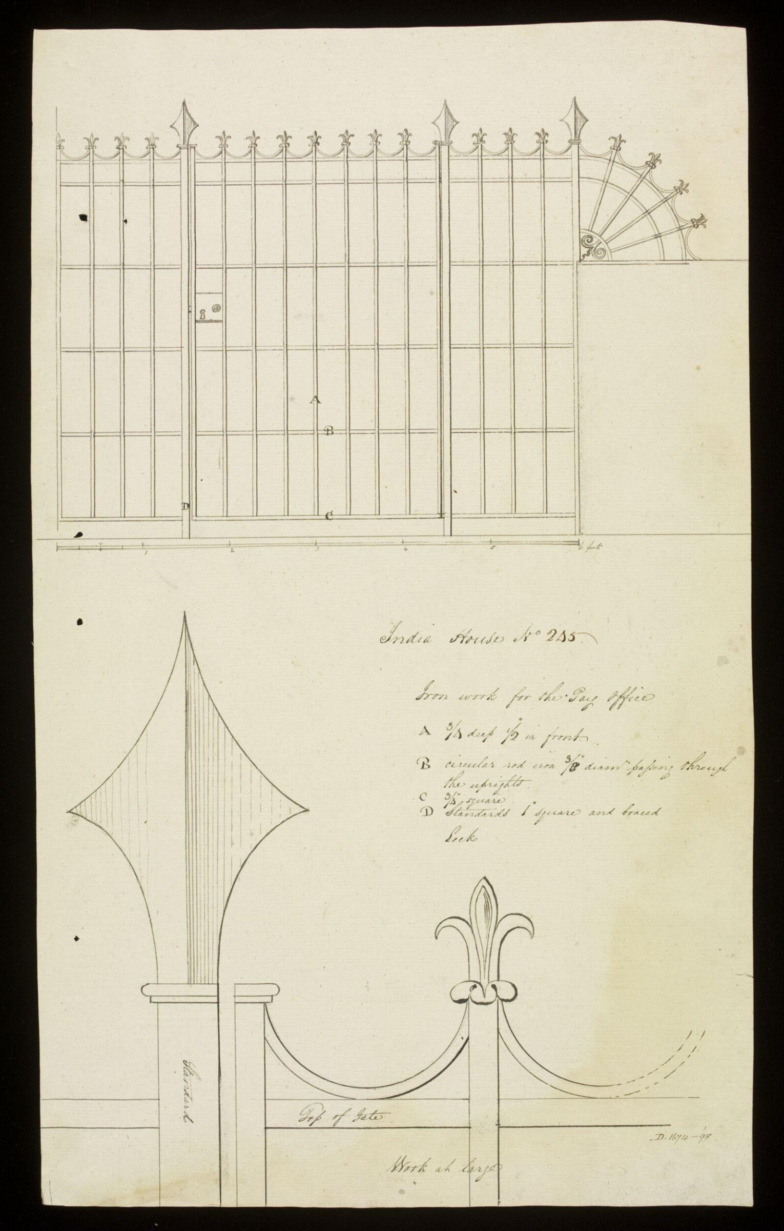 Drawing, Richard Jupp, 1797-98.