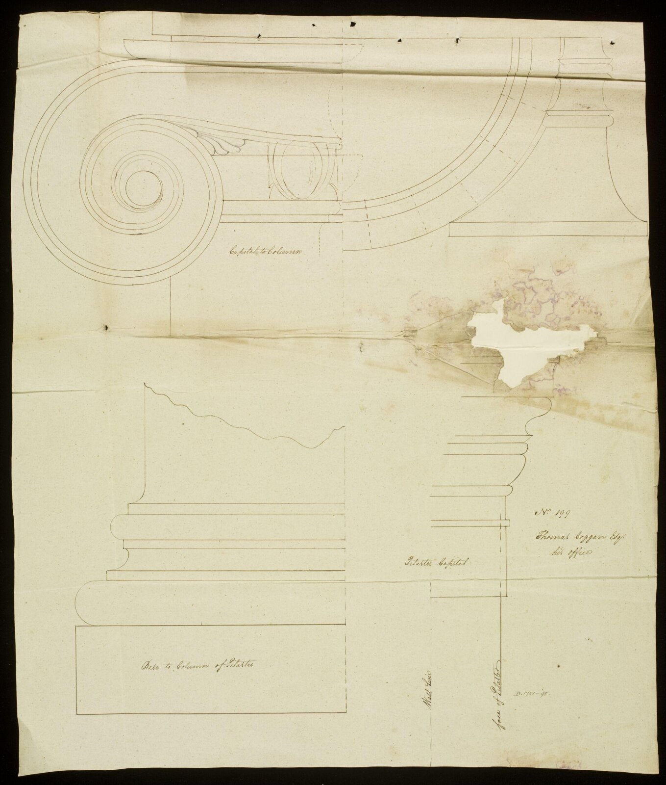 Drawing, Richard Jupp, 1797-98.